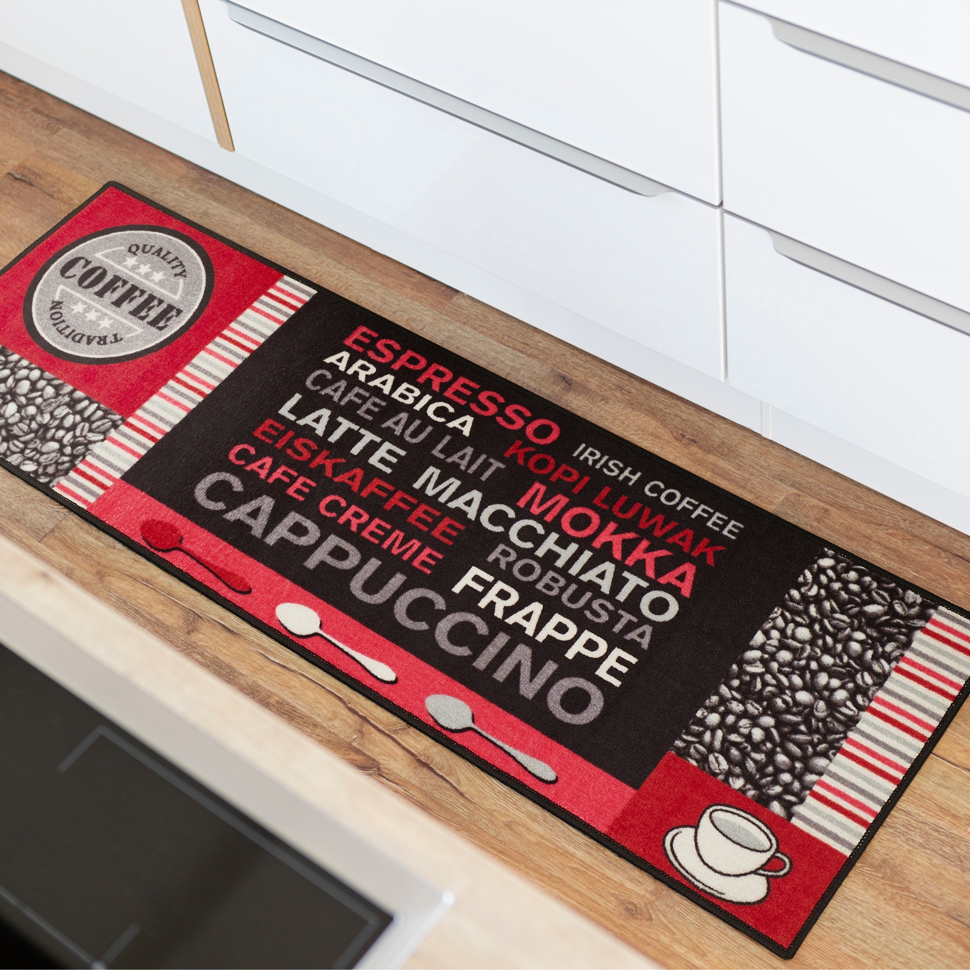 Andiamo Küchenläufer »Cafe Creme« rechteckig 4 mm Höhe Motiv Kaffee, mit Schriftzug, Grösse 50x150 cm, Küche