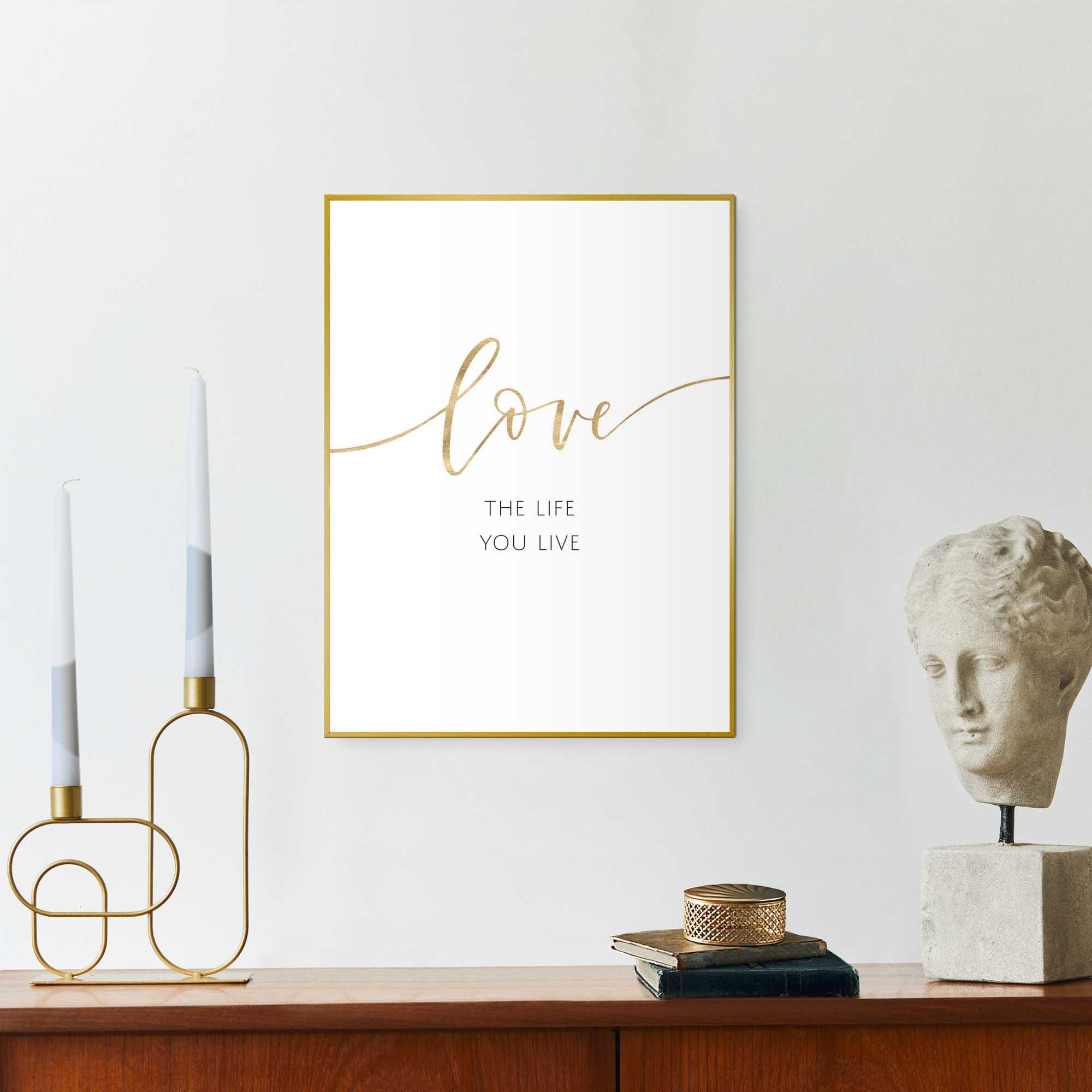 Image of Reinders Bild mit Rahmen "Life is Love"