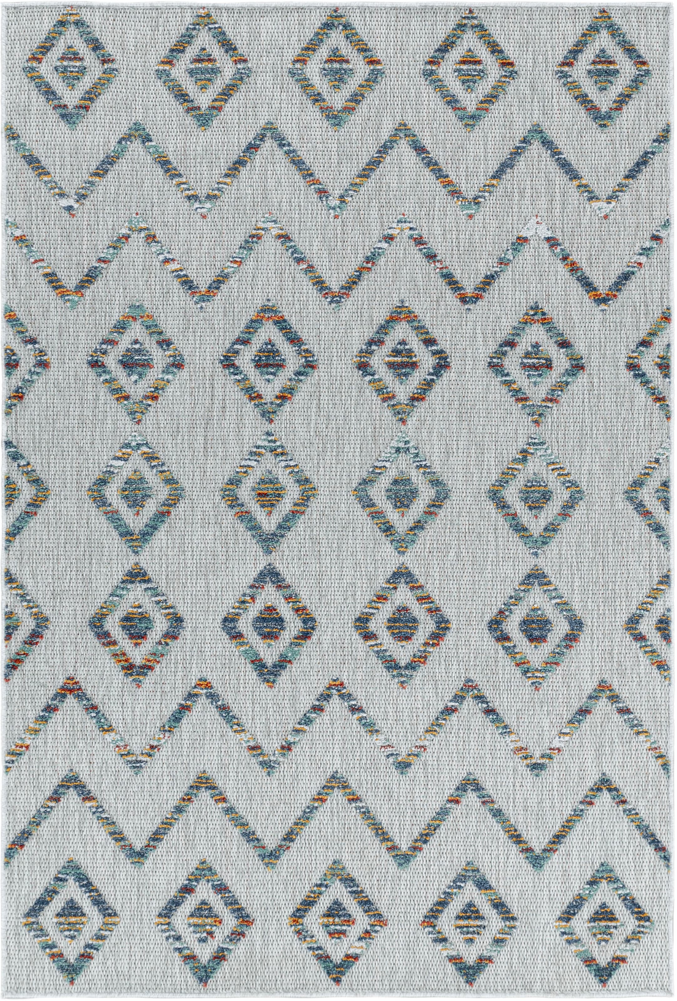Ayyildiz Teppiche Teppich »BAHAMA 5152,AYYILDIZ TEPPICHE,BAHA«, rechteckig, Flachflor mit Hoch-Tief-Struktur, In-und Outdoor geeignet