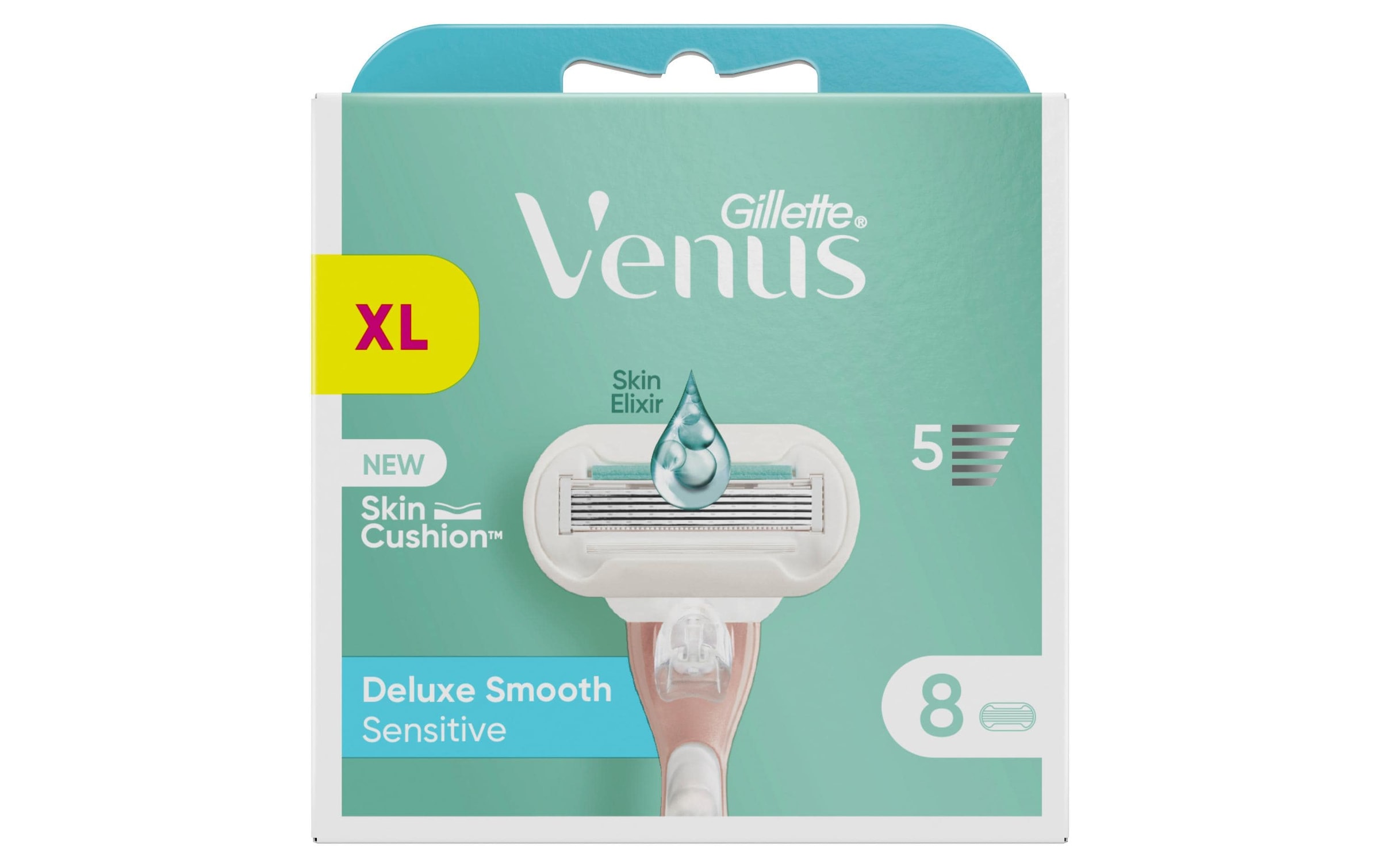 Gillette Venus Rasierklingen »Rasierklingen Deluxe Smooth Sensitive 8 Stück«, (8 tlg.)