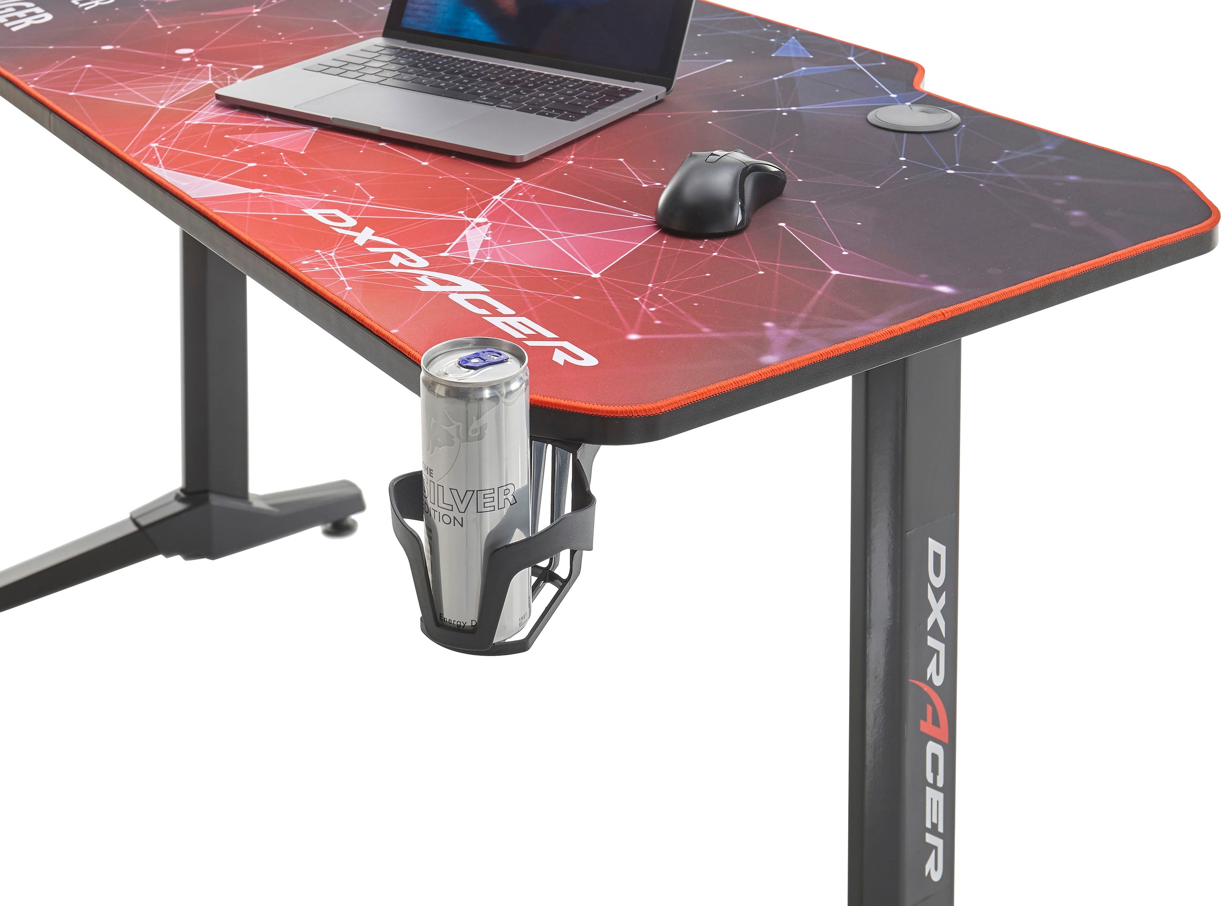MCA furniture Gamingtisch »DX Racer«, Schwarz mit new Style Mousepad DX Racer V12, Breite 140 cm