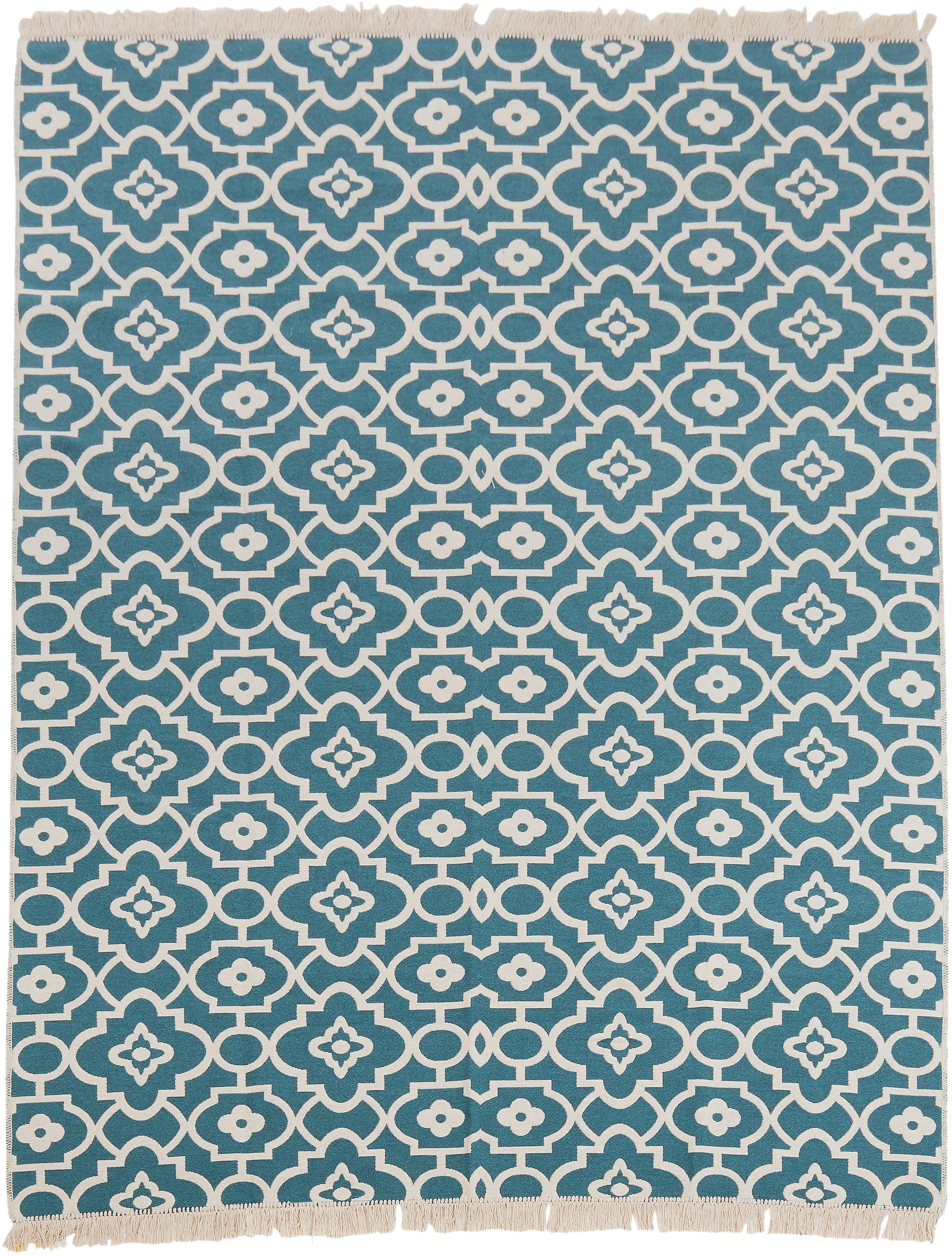 Image of done. Teppich "PARIS" rechteckig 8 mm Höhe Flachgewebe, modernes Ethno Design, mit Fransen, waschbar