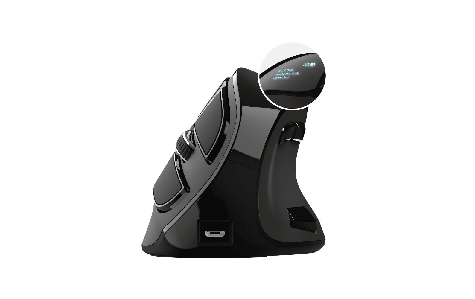 Trust ergonomische Maus »Voxx Rechar«, Bluetooth-USB, Rechtshänder