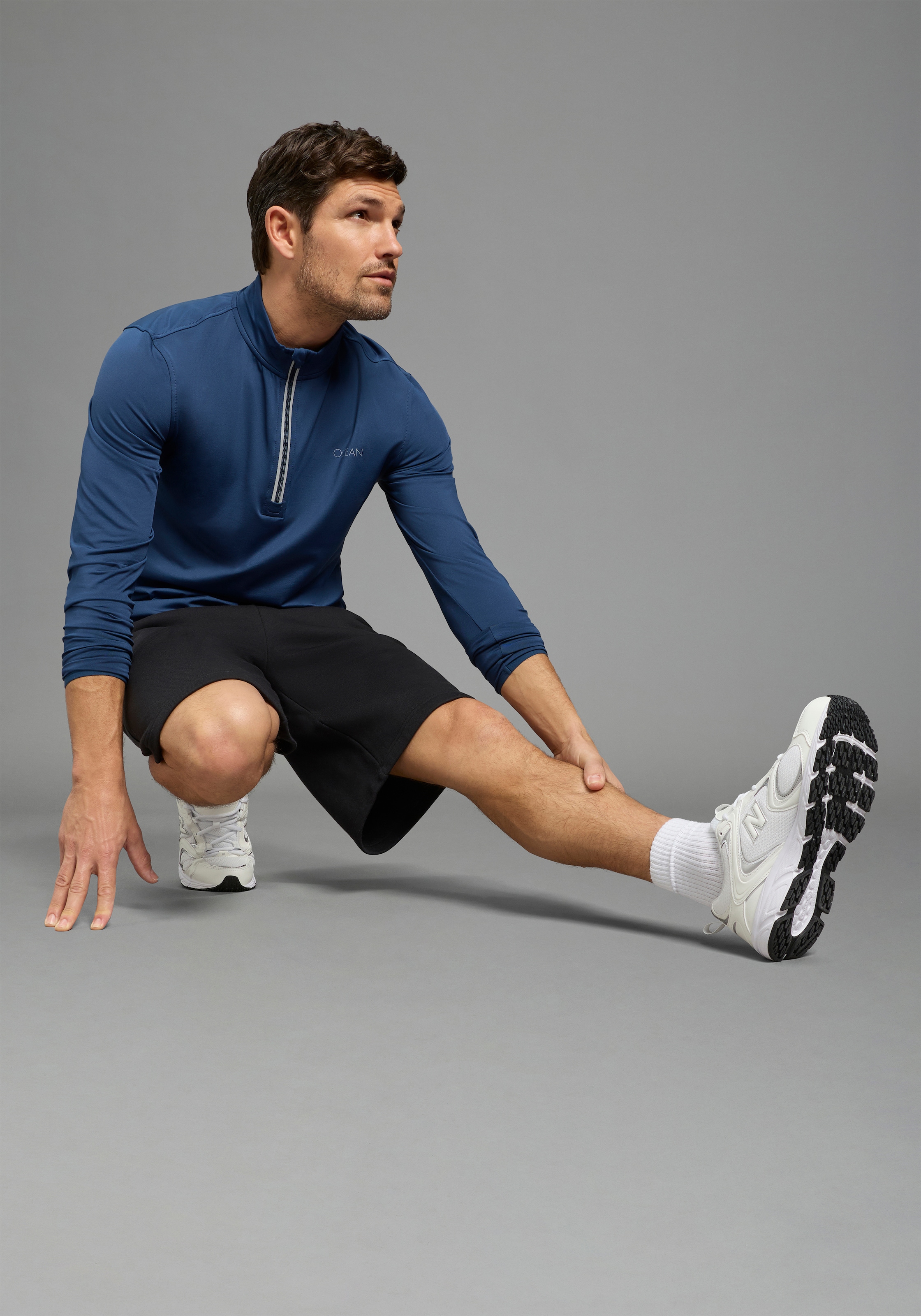 Ocean Sportswear T-shirt fonctionnel »atmungsaktiv , quick dry« schmale Passform, Langarm, mit Reissverschluss am Ausschnitt