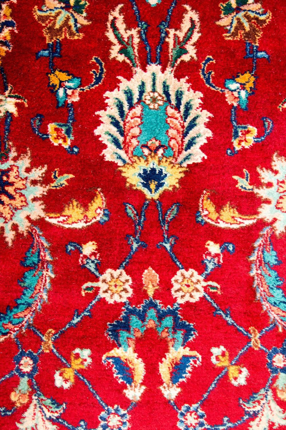 morgenland Wollteppich »Täbriz Teppich handgeknüpft rot«, rechteckig
