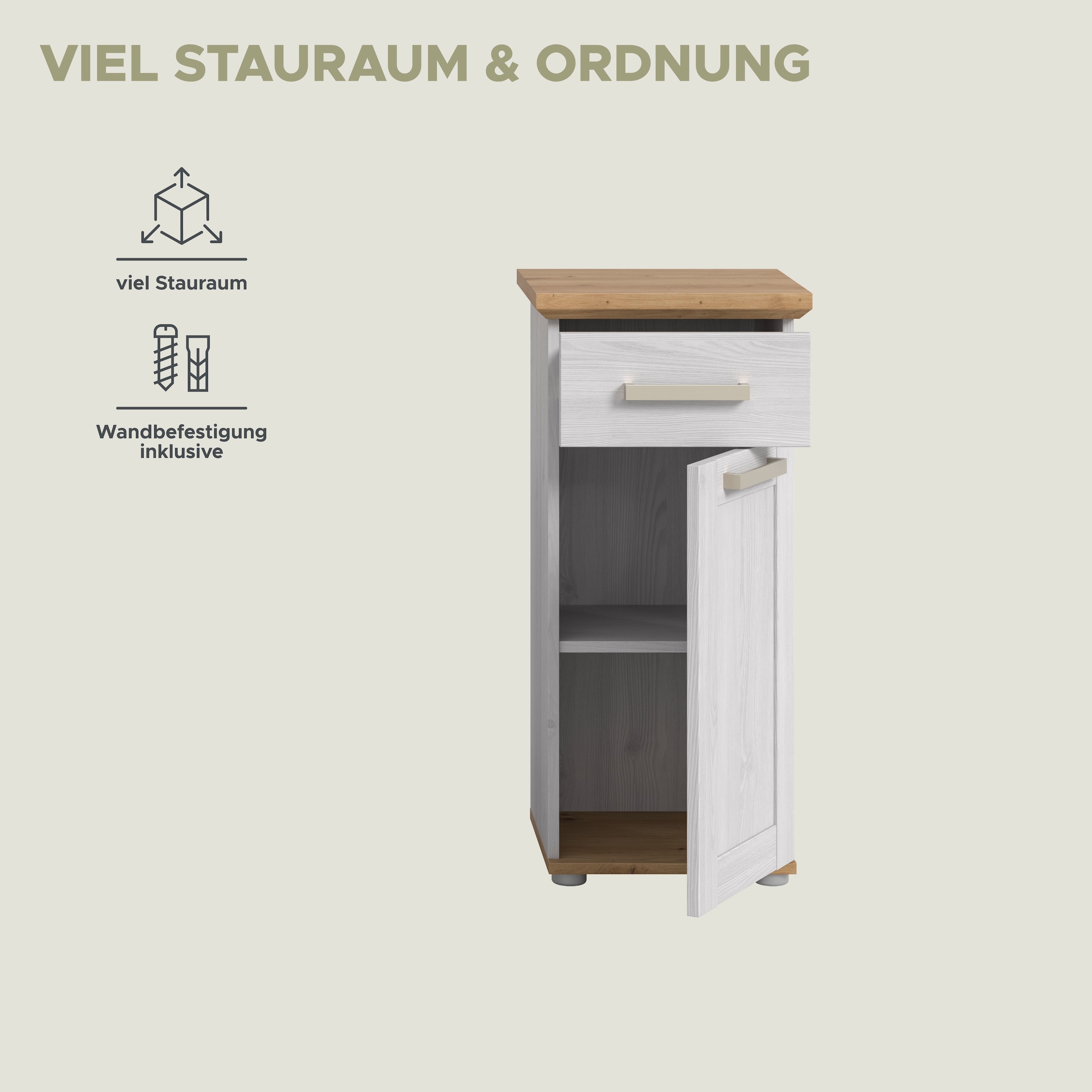 welltime Unterschrank »COSENZA« 1 Stk. tlg. Standschrank, Badezimmerschrank, Bad, Badezimmer