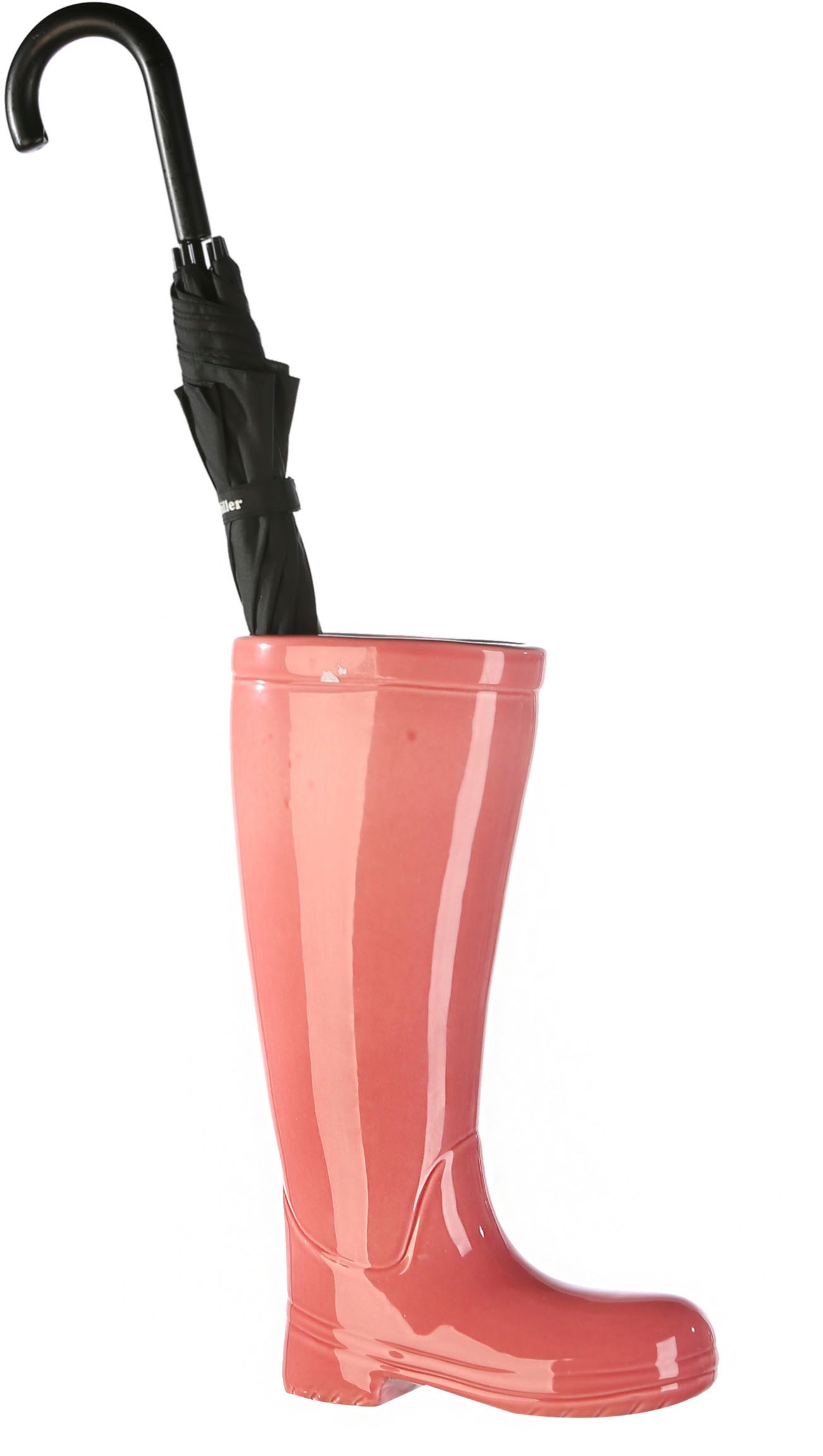 Image of GILDE Schirmständer »Regenschirmständer Stiefel, rosa«, (1 St.), für Regenschirme, Höhe 45 cm, Gummistiefel-Form, aus Keramik bei Ackermann Versand Schweiz