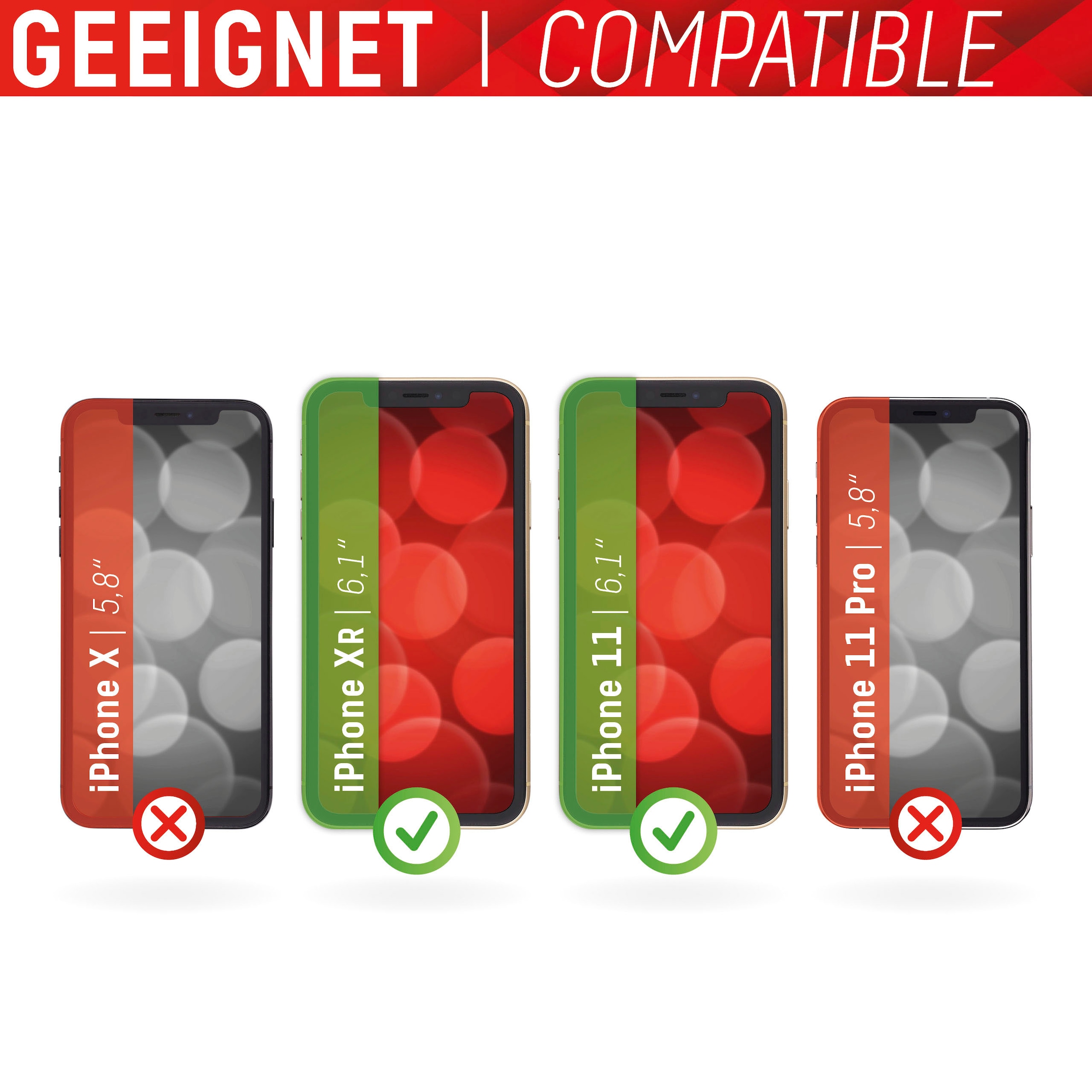 Displex Displayschutzglas »DISPLEX Real Glass Panzerglas für Apple iPhone XR/11 (6,1")« für Apple iPhone 11