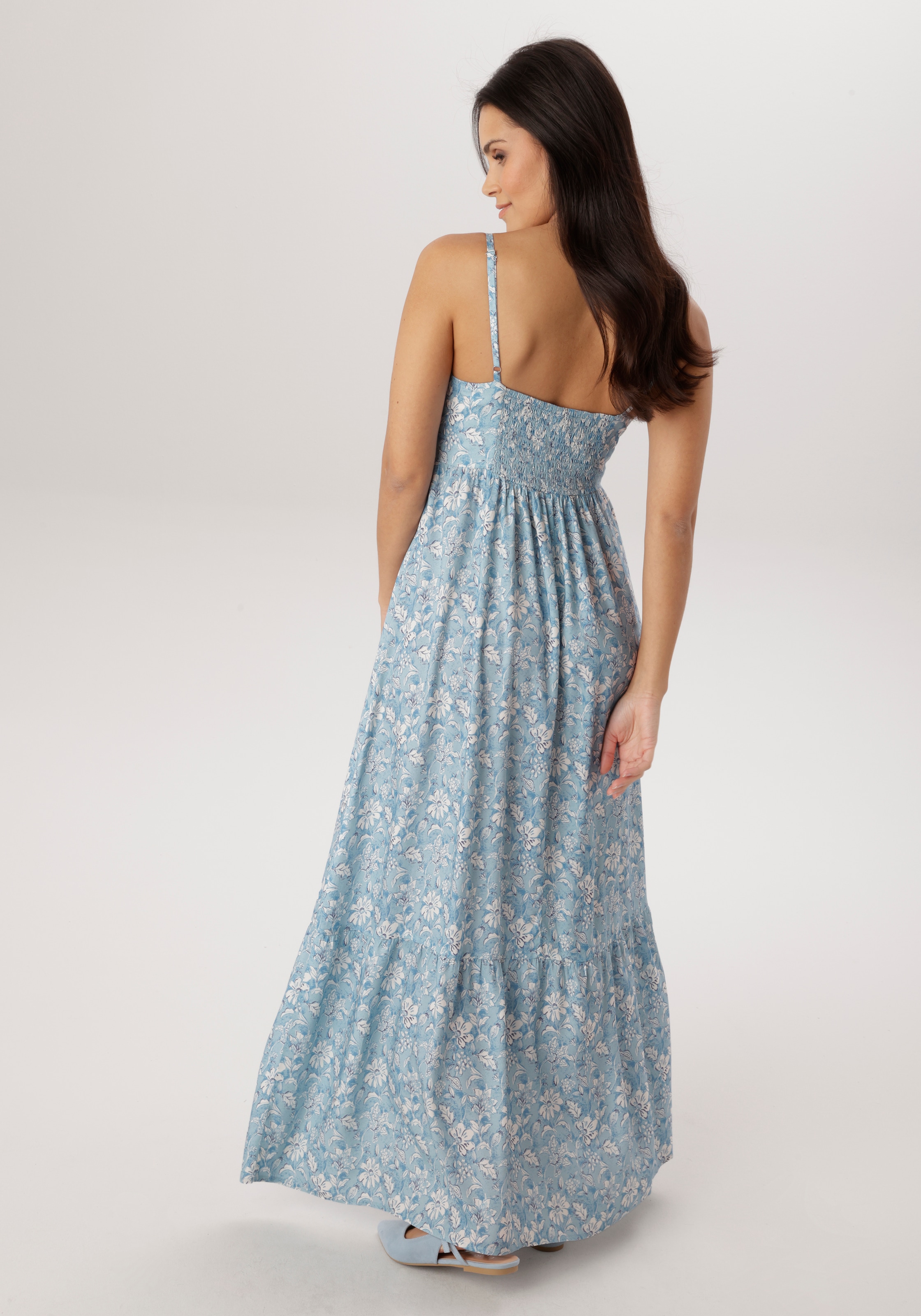 Aniston SELECTED Robe d'été mit Jeansbesatz und aufgesetzten Nieten - NEUE KOLLEKTION