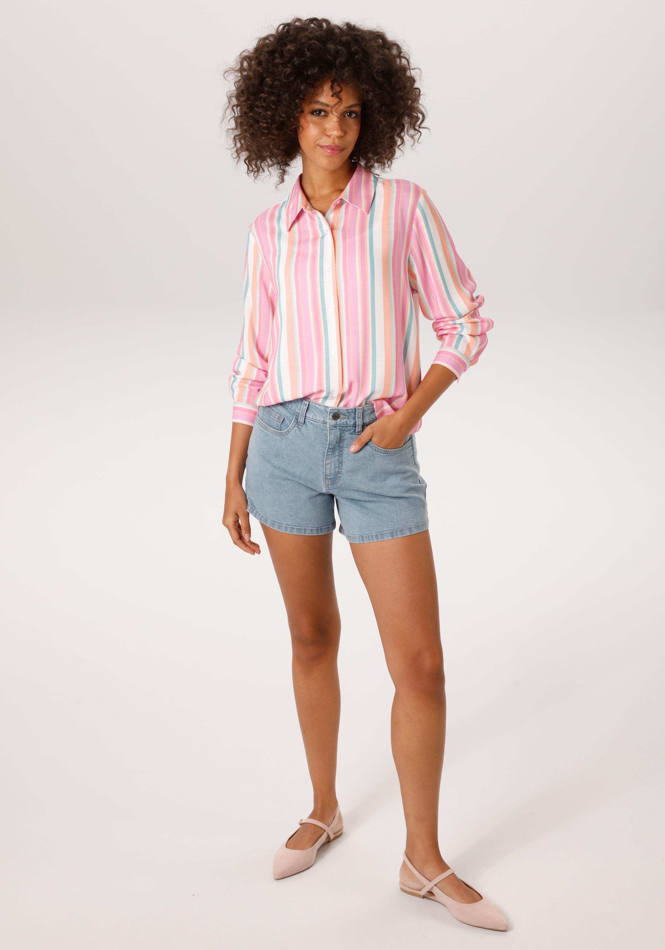 Aniston CASUAL Short  in trendiger Used-Waschung - NEUE KOLLEKTION