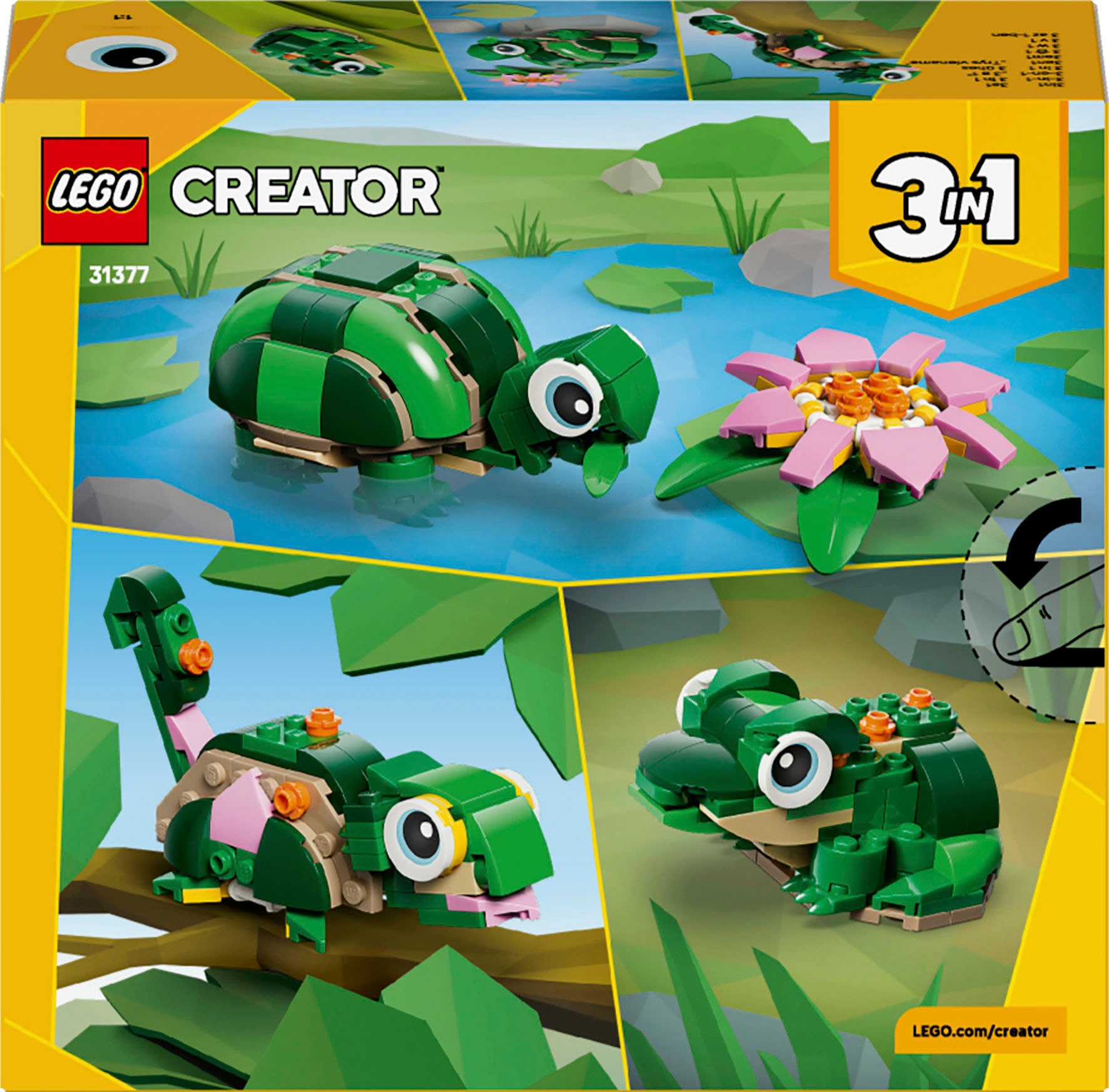 LEGO® Pions de construction »Schildkröte mit Seerose (31377), LEGO Creator« Made in Europe
