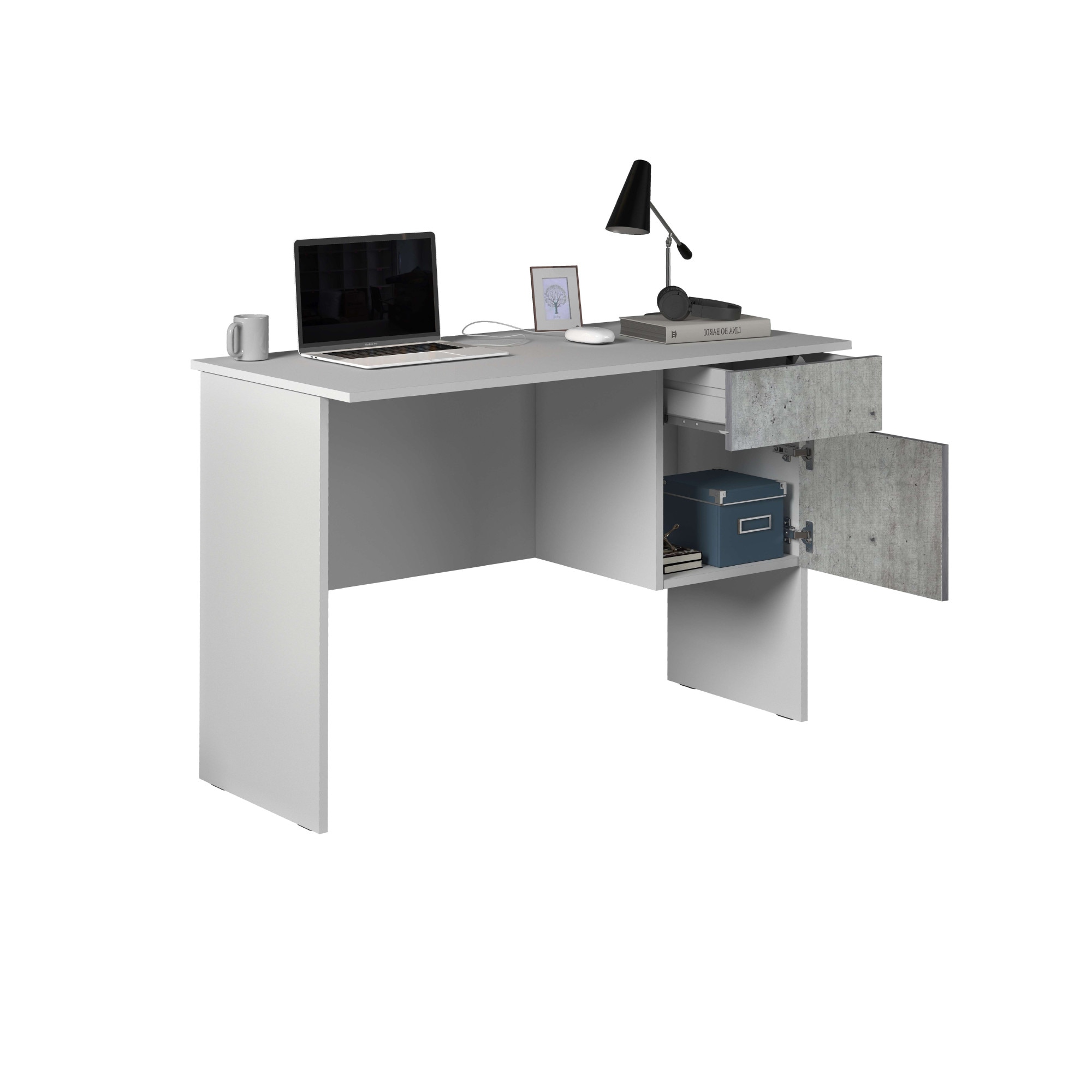 INOSIGN Schreibtisch »Coro, kleiner Computertisch, Bürotisch« mit 1 Tür & 1 Schublade, Breite 110 cm, Made in Italy