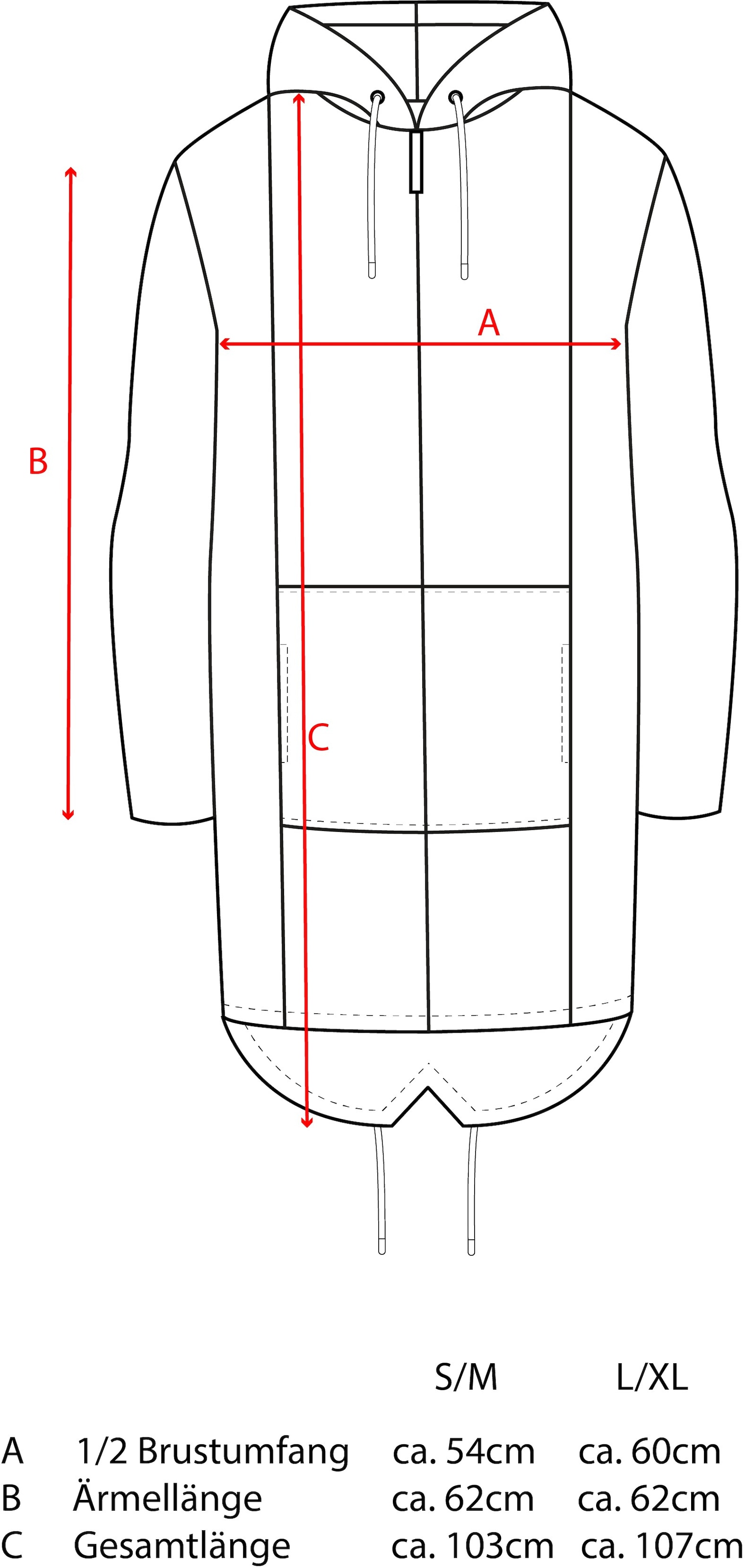 Zwillingsherz Jerseymantel Regular Fit, Langarm, Kapuze, Reissverschluss, Neon-Stickerei