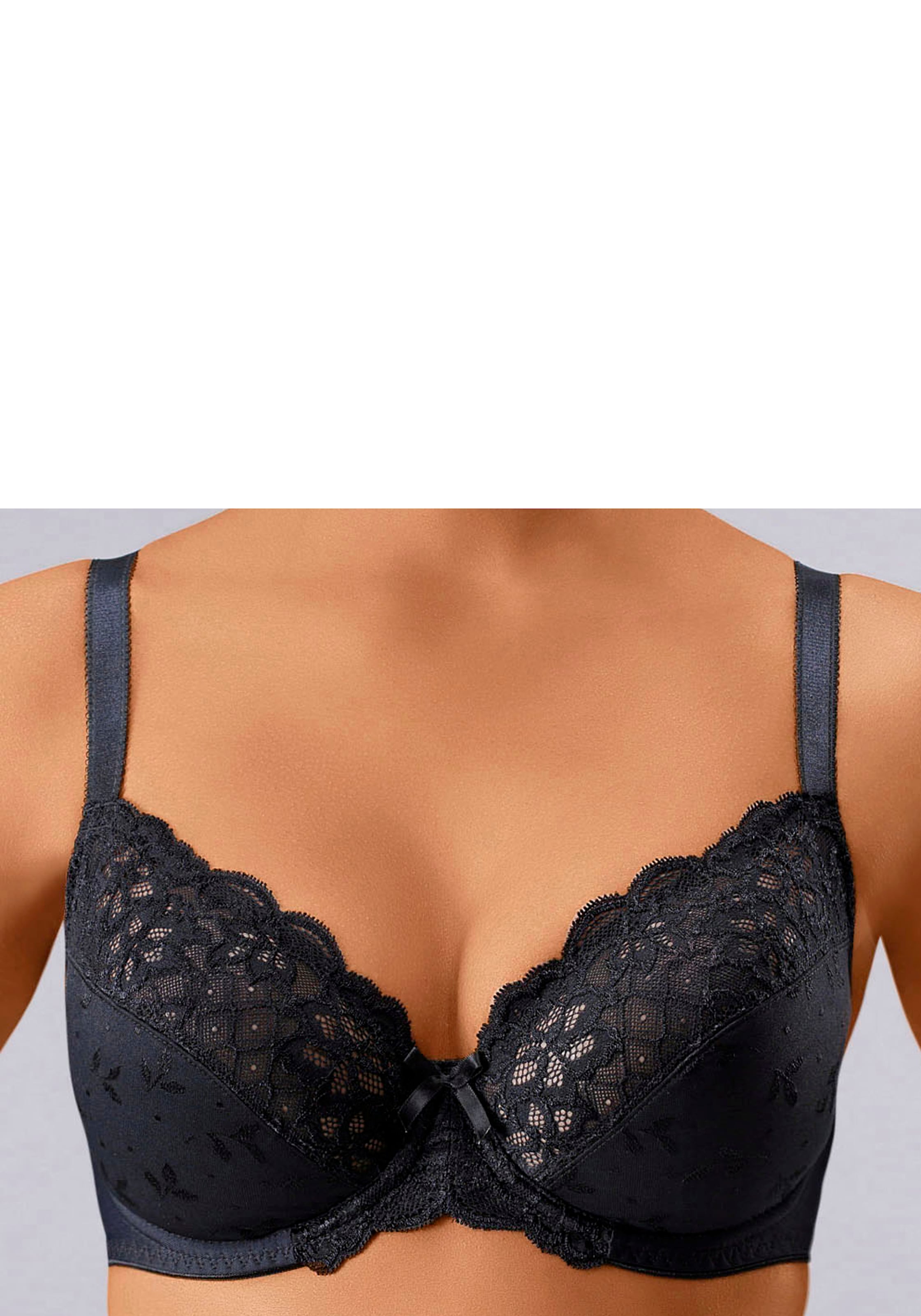 petite fleur Soutien-gorge à armatures Paquet, 2 Stück,  mit elastischer Spitze, Dessous – ideal für grosse Grössen
