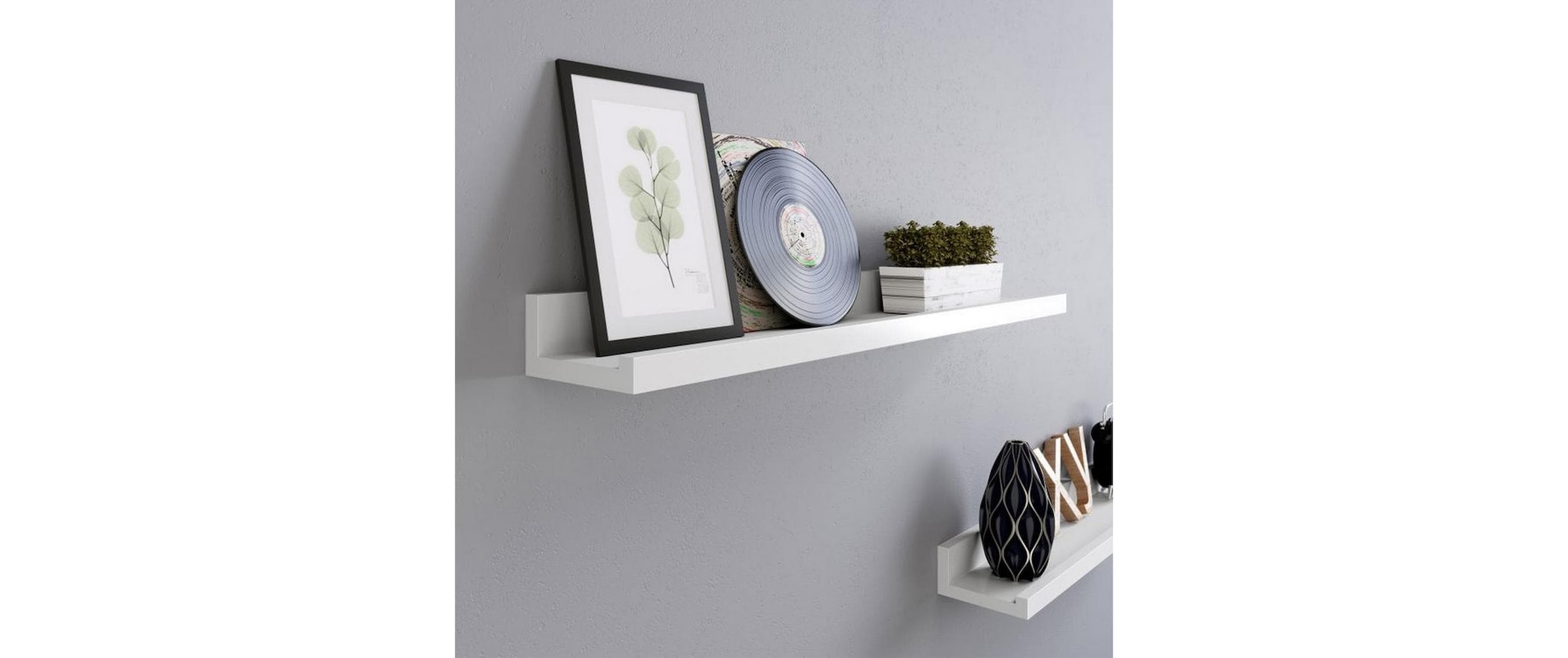 SONGMICS Wandregal »2-er Set Weiss«