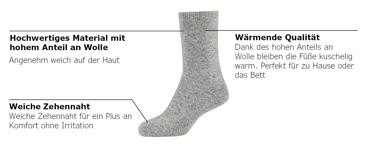 Camano Chaussettes »warm & cozy« 2 Couple tlg. CREW SOCKS