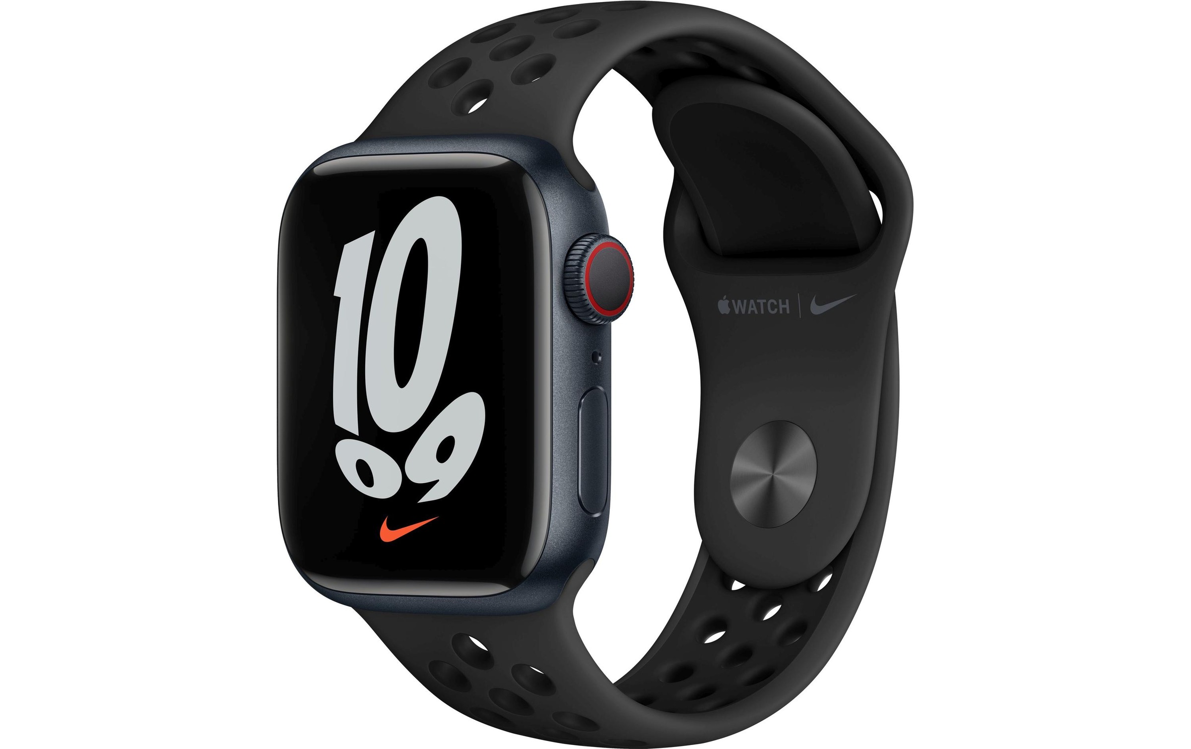 Image of Apple Smartwatch »Serie 7, GPS, 41 mm Aluminiumgehäuse mit Nike-Sportarmband«, (Watch OS MKJ43FD/A) bei Ackermann Versand Schweiz