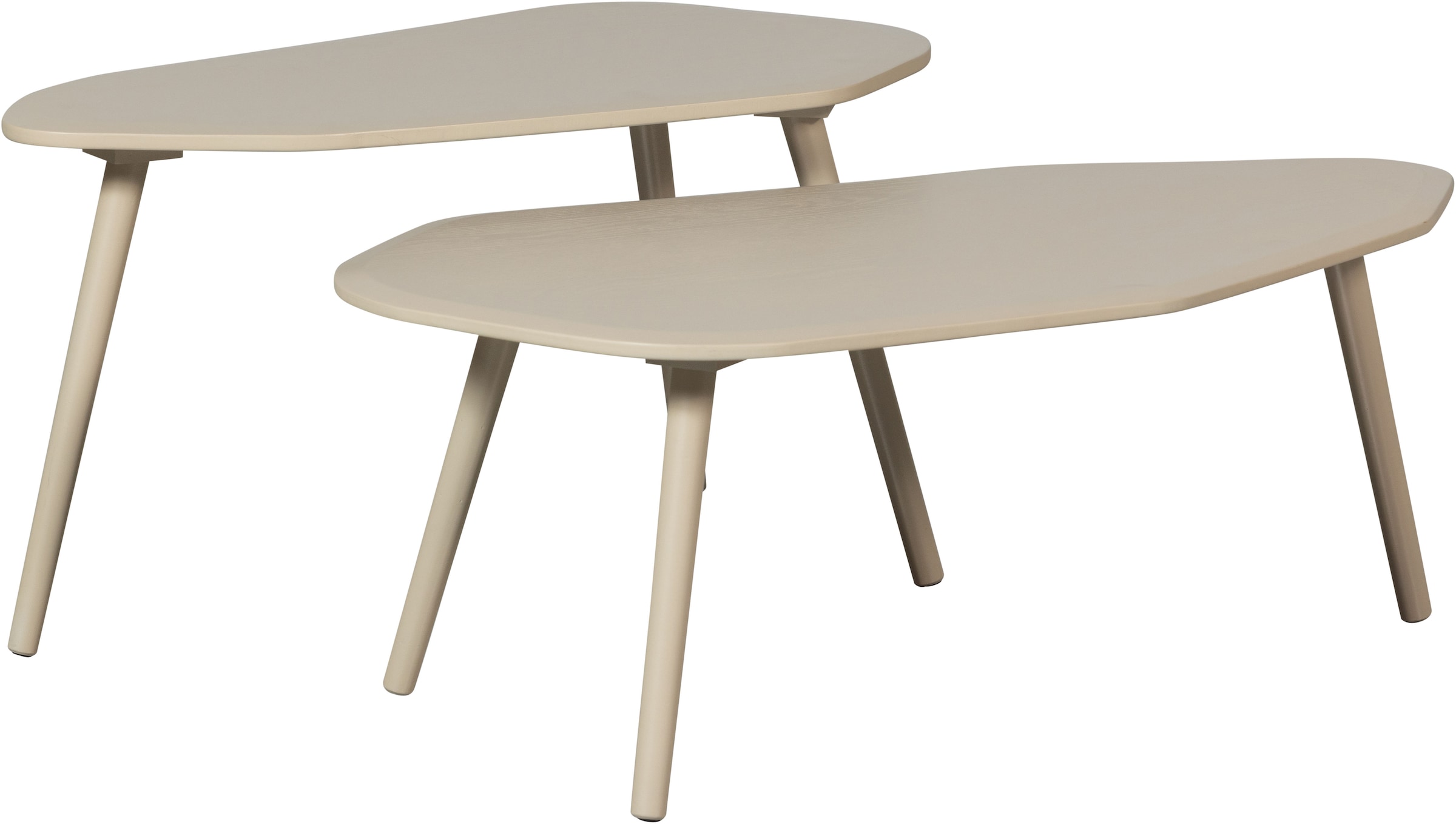 WOOOD Beistelltisch »Davina von MDF mit organischer Tischplatte B 90 x T 50 x H 40 cm« Set, 2 Stk. tlg. 2er-Set, Tragkraft je 5 kg, Bein-/Tischkombination frei wählbar