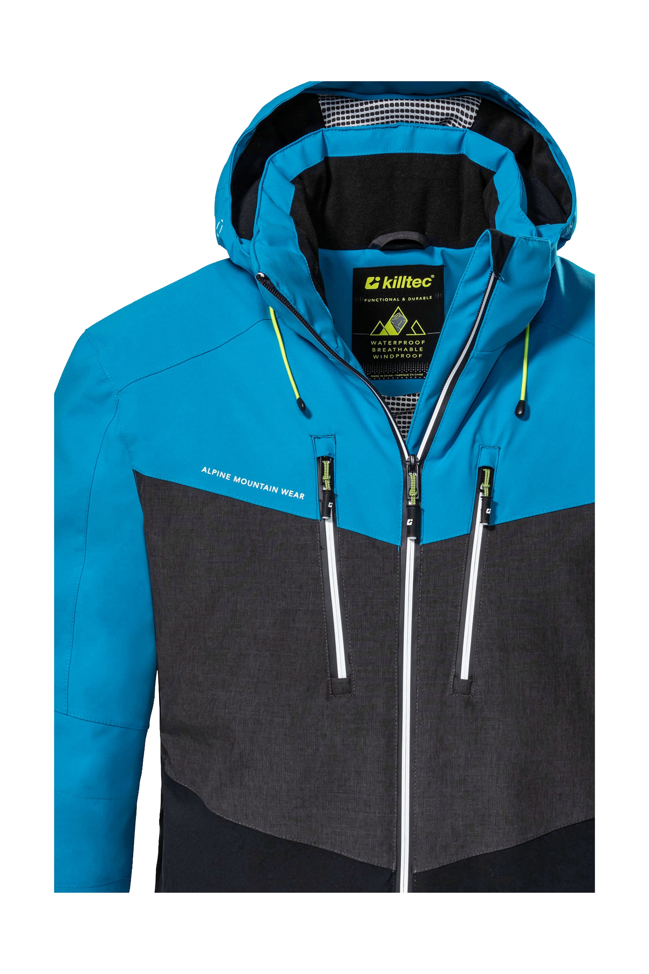 Killtec Veste de ski »KSW 45 MN SKI JCKT« Trendige, wasserdichte Skijacke mit abnehmbarer Kapuze und Schneefang