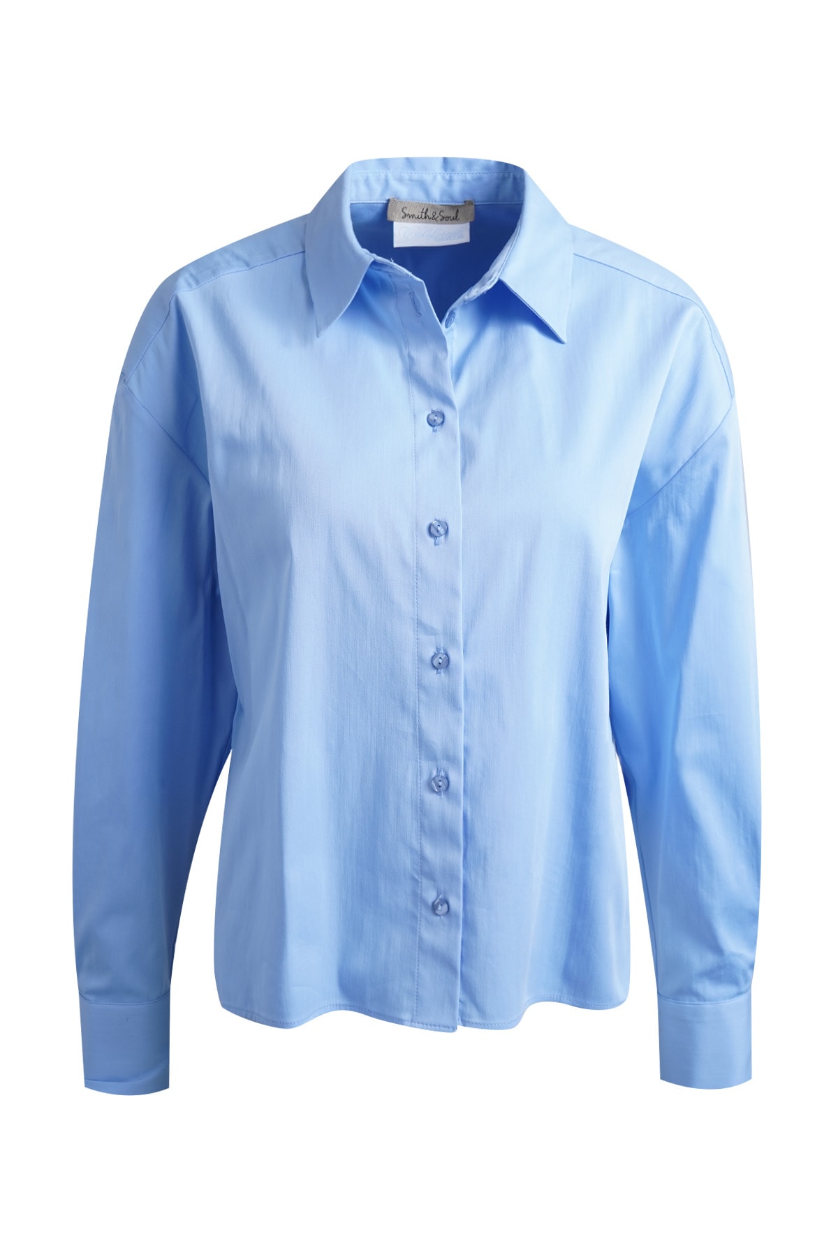 Image of Smith & Soul Hemdbluse mit 2-Knopf-Manschetten, Baumwollmix