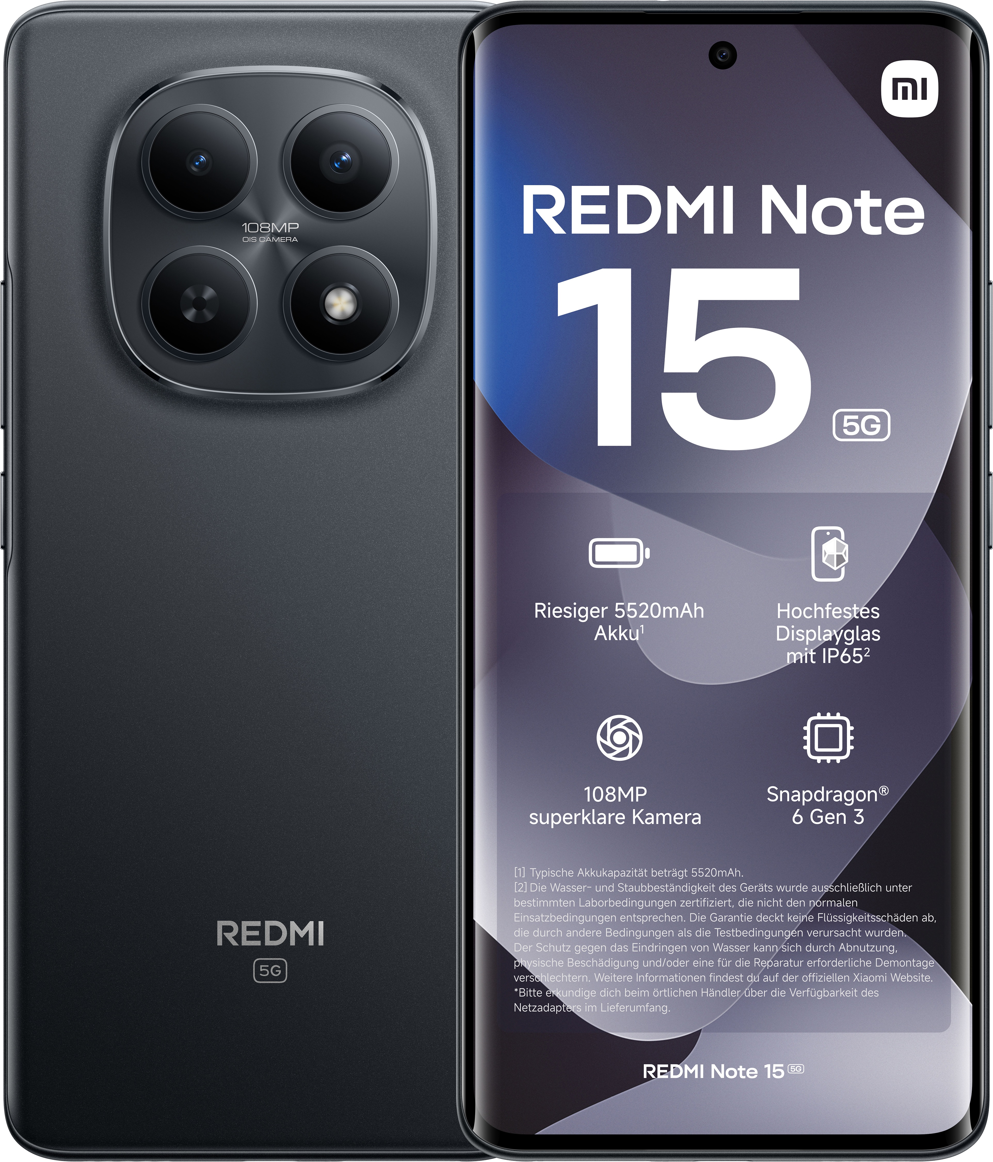 Xiaomi Smartphone "Redmi Note 15 5G 6+128" Black