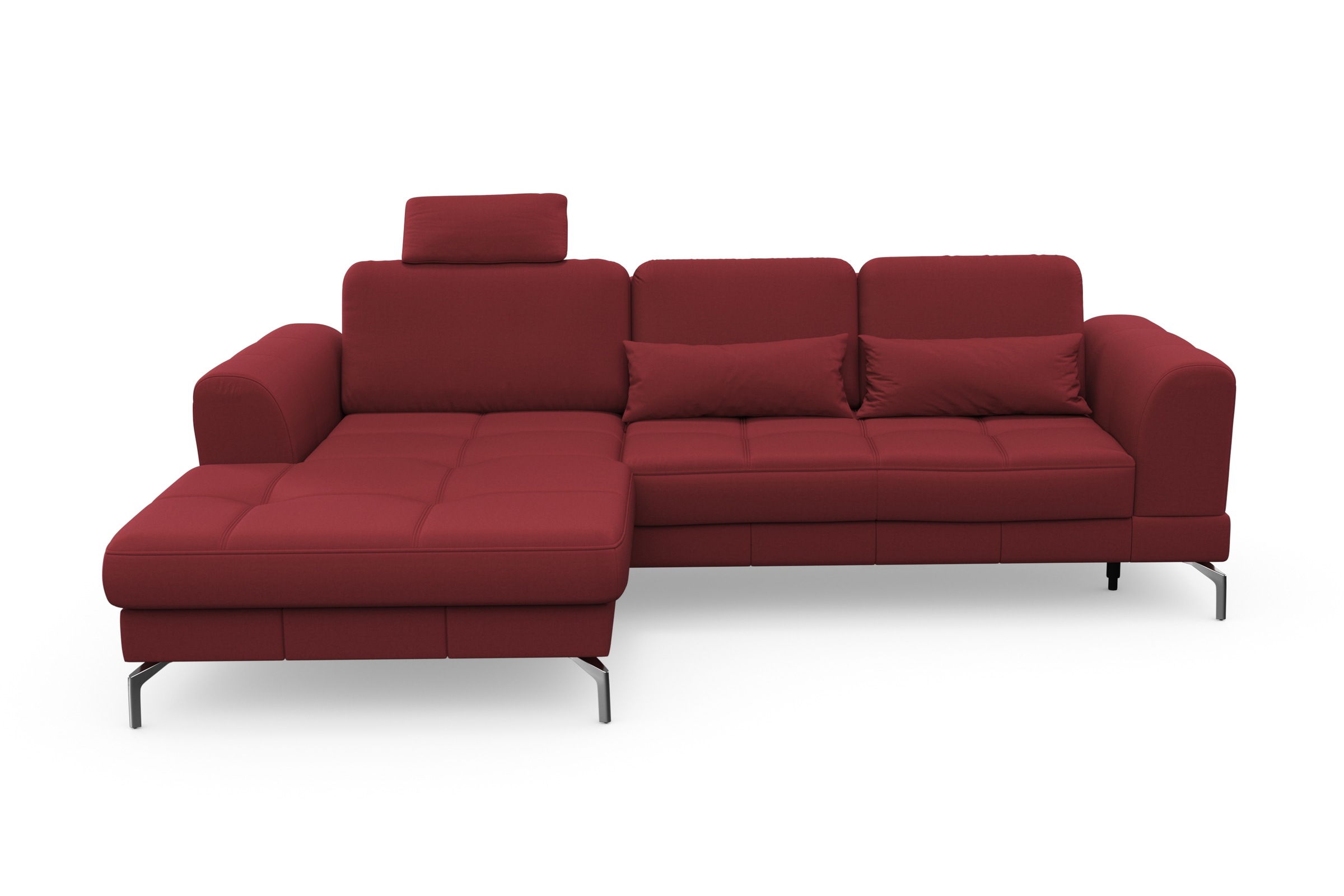 sit&more Ecksofa »Bendigo L-Form«, inklusive Sitztiefenverstellung, Bodenfreiheit 15 cm, 2 Fussfarben