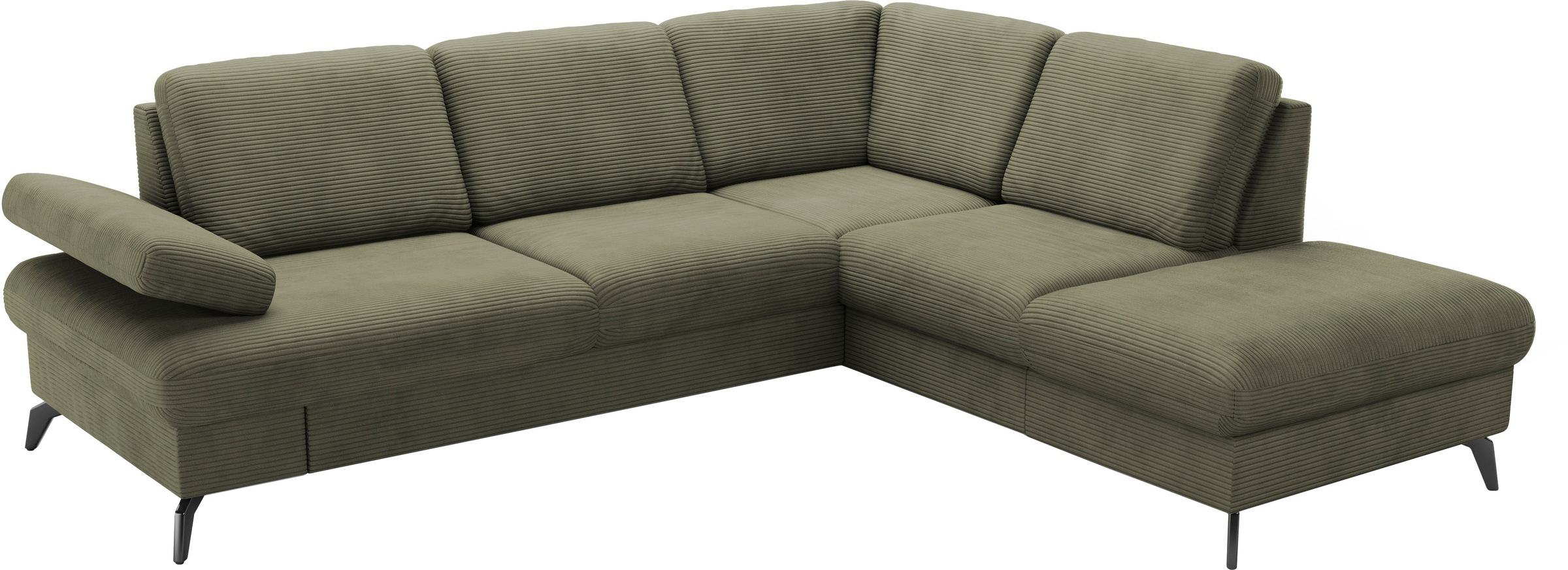 sit&more Ecksofa »Morris Jubi L-Form«, inkl. Armteilfunktion und 1 Zierkissen, wahlweise mit Bettfunktion