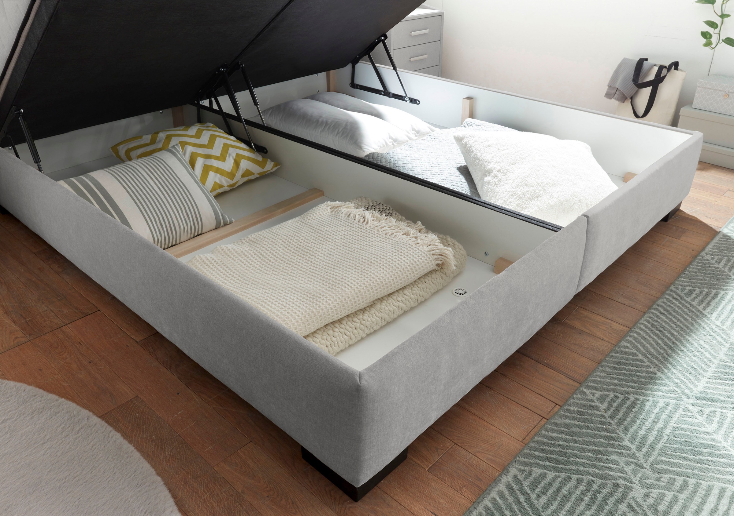 ED EXCITING DESIGN Boxbett »Nagol«, mit Bettkasten, mit Wendematratze, erhältlich in verschiedenen Breiten