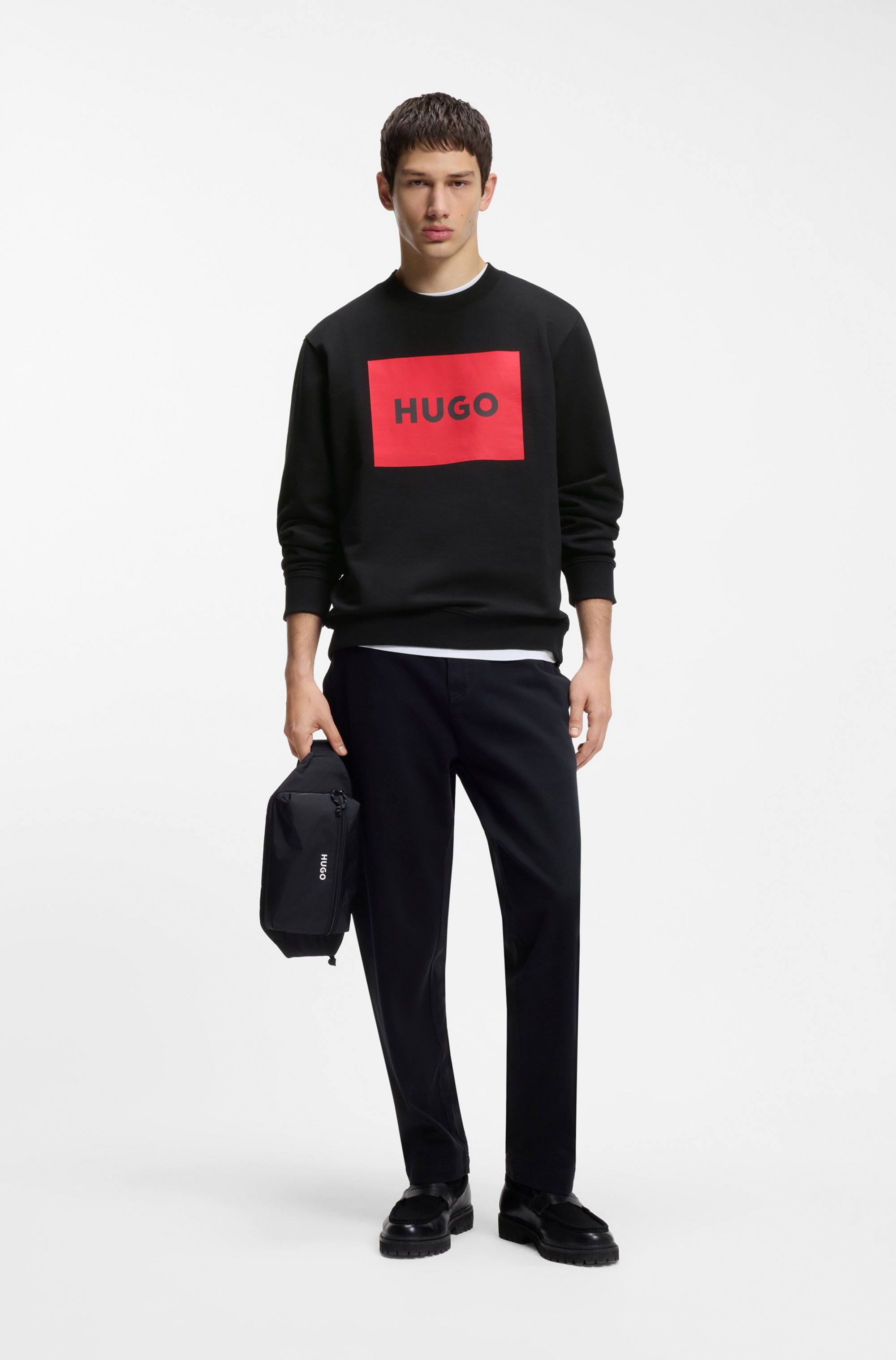 HUGO Sweatshirt »Duragol«, Rundhalsausschnitt, Regular Fit, grosser Logo-Druck

