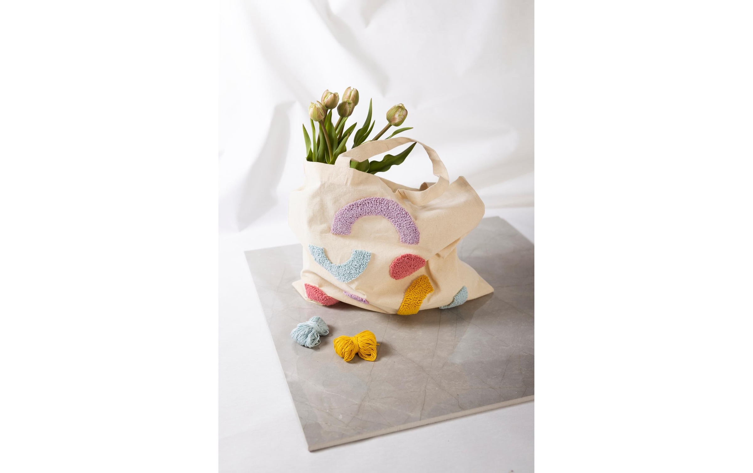 creativ company Kreativset »Punch Needle Einkaufstasche«, (7 tlg.)