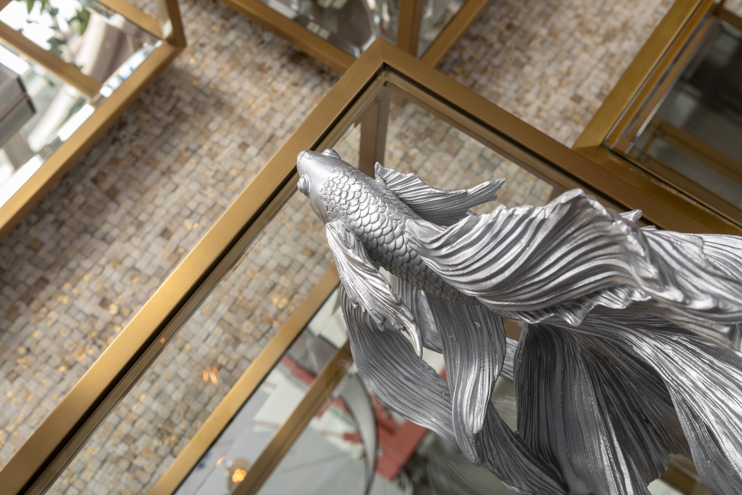 Kare Design Figurine de décoration »Betta Fish Silber Klein«