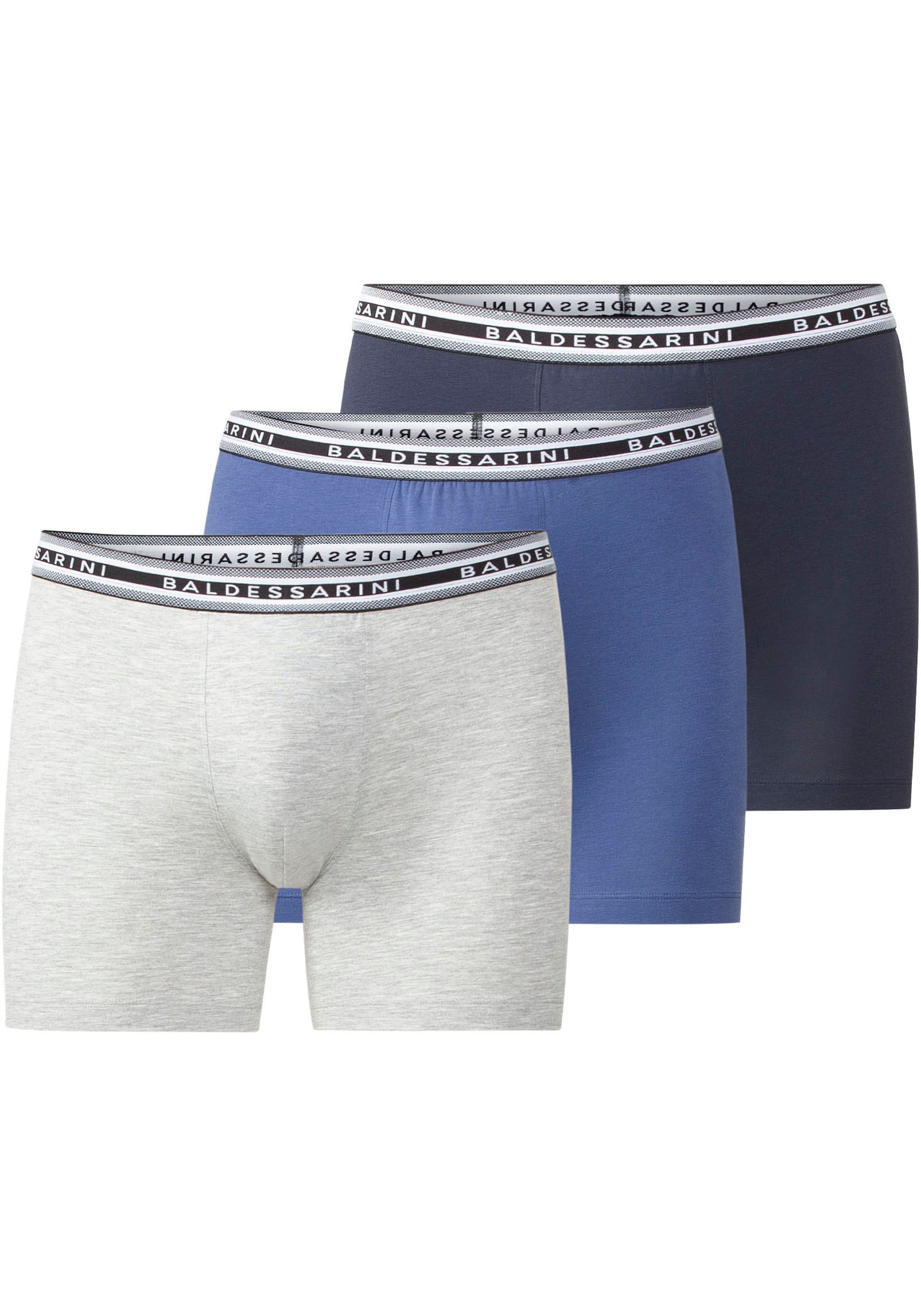 Image of BALDESSARINI Lange Unterhose "Monaco" 3er Pack, Breiter Bund, eng, elastisch, basic, wärmend, Baumwollmix
