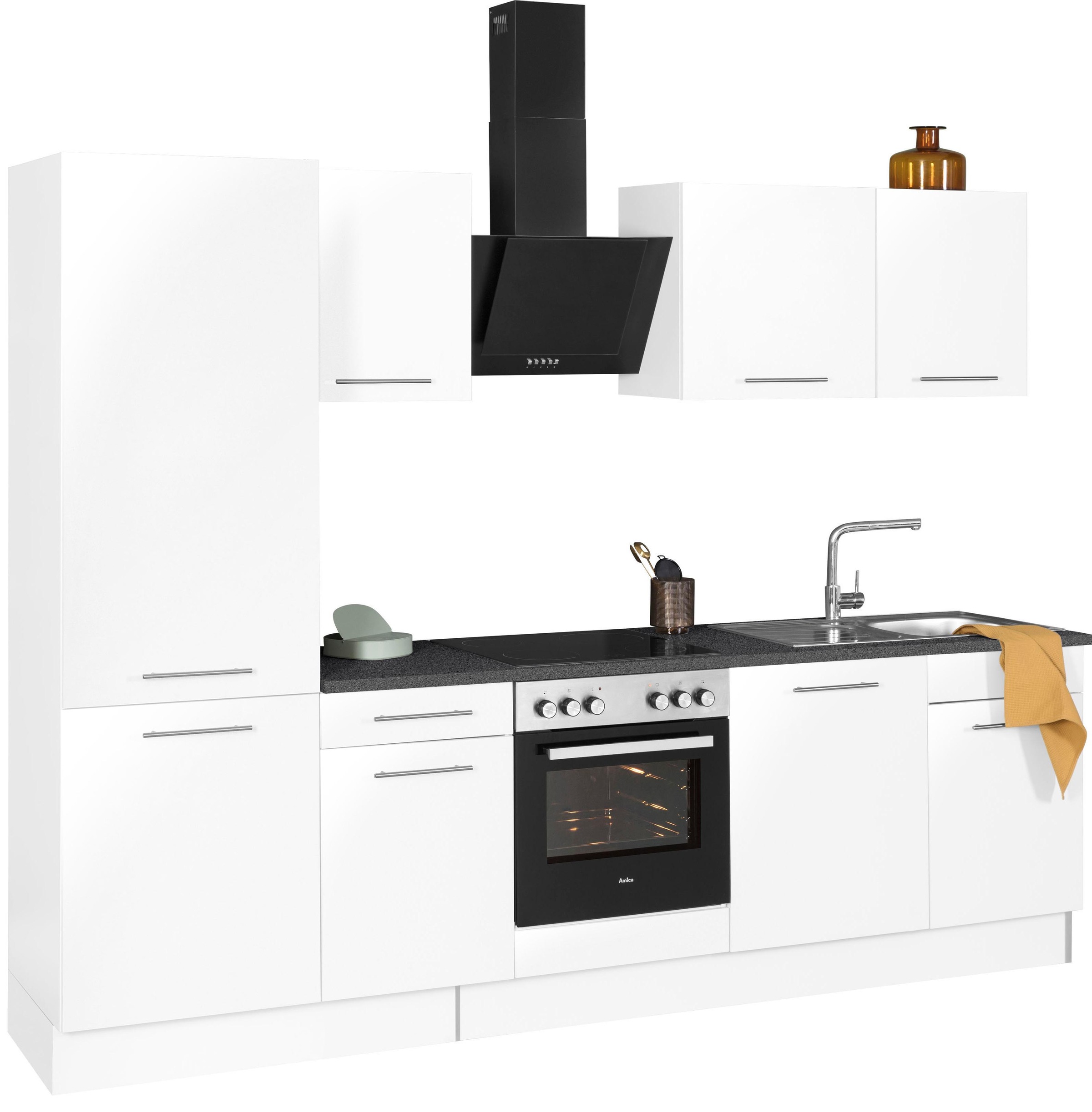 wiho Küchen Küchenzeile »Ela«, Breite 280 cm, Soft-Close-Funktion, höhenverstellbare Füsse