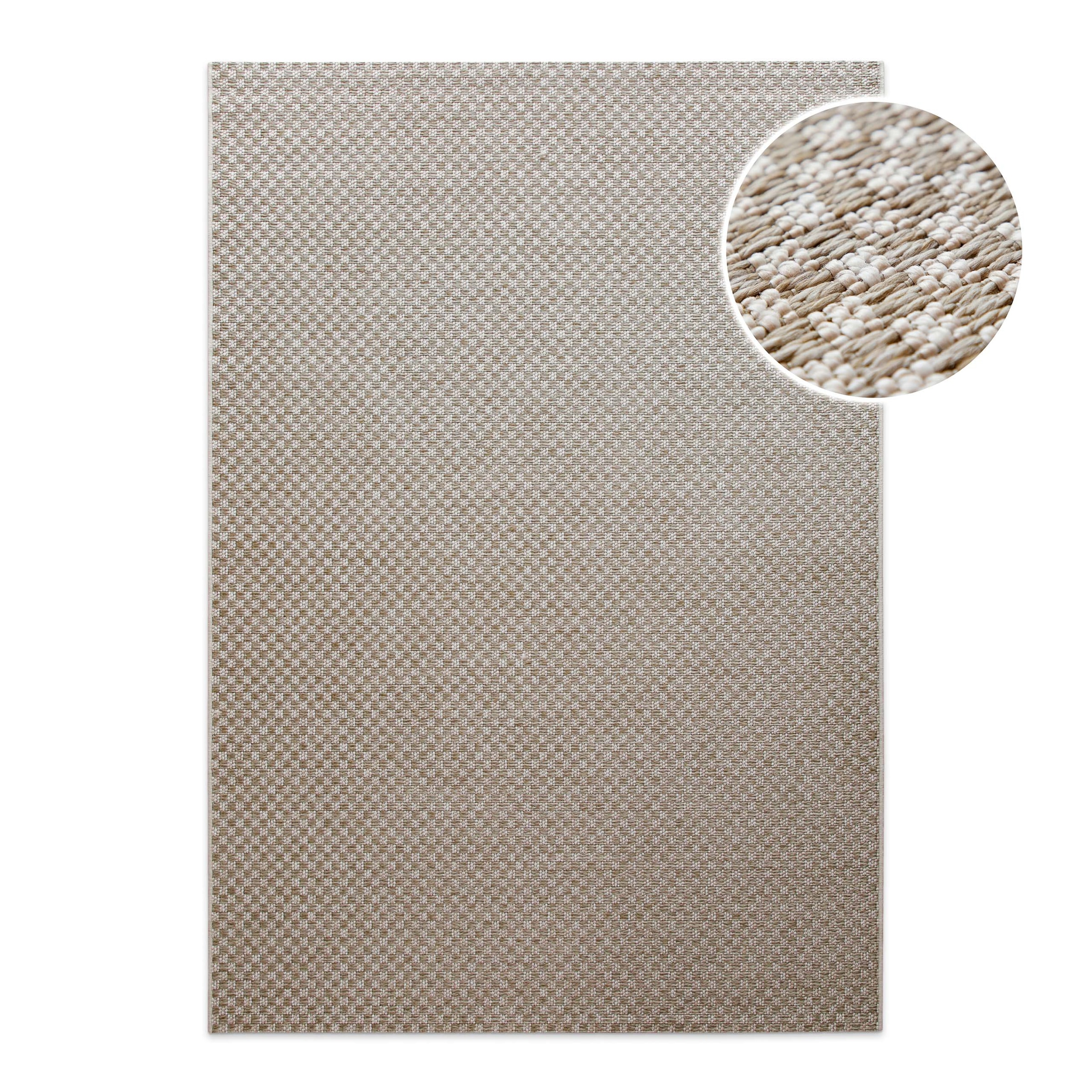 Wecon home Teppich »Miami South Beach« rechteckig 5 mm Höhe In- & Outdoor Teppich, wetterfest, kariert, Balkon, pflegeleicht