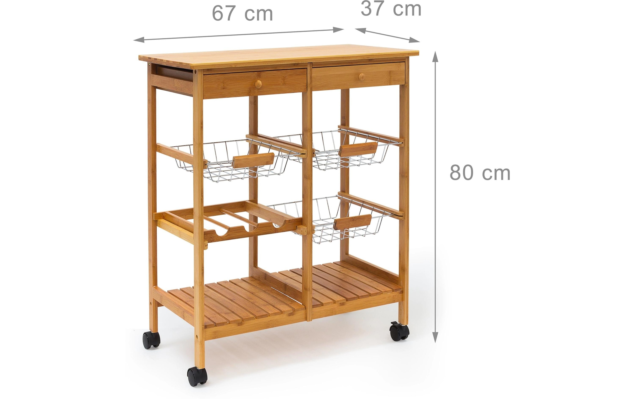 relaxdays Chariot de cuisine »James XXL 80 x 67 x 37 cm«