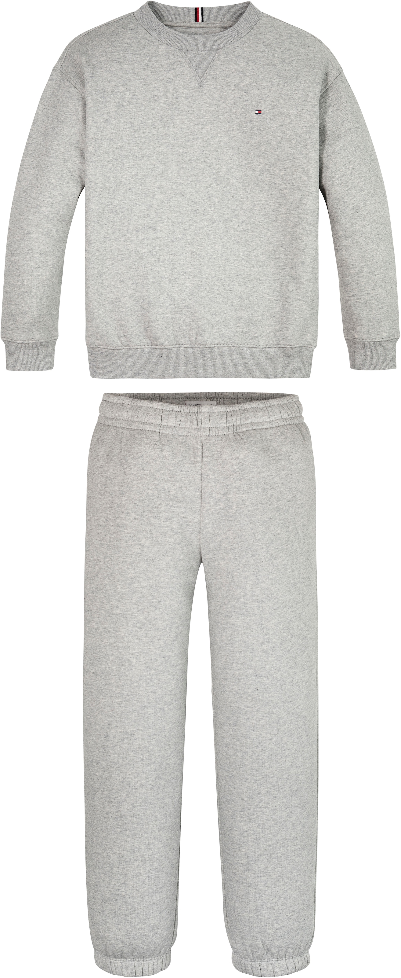 Tommy Hilfiger Langarmshirt & Hose »U TIMELESS FLEECE SET«, Babys bis 2 Jahre, melierte Ware