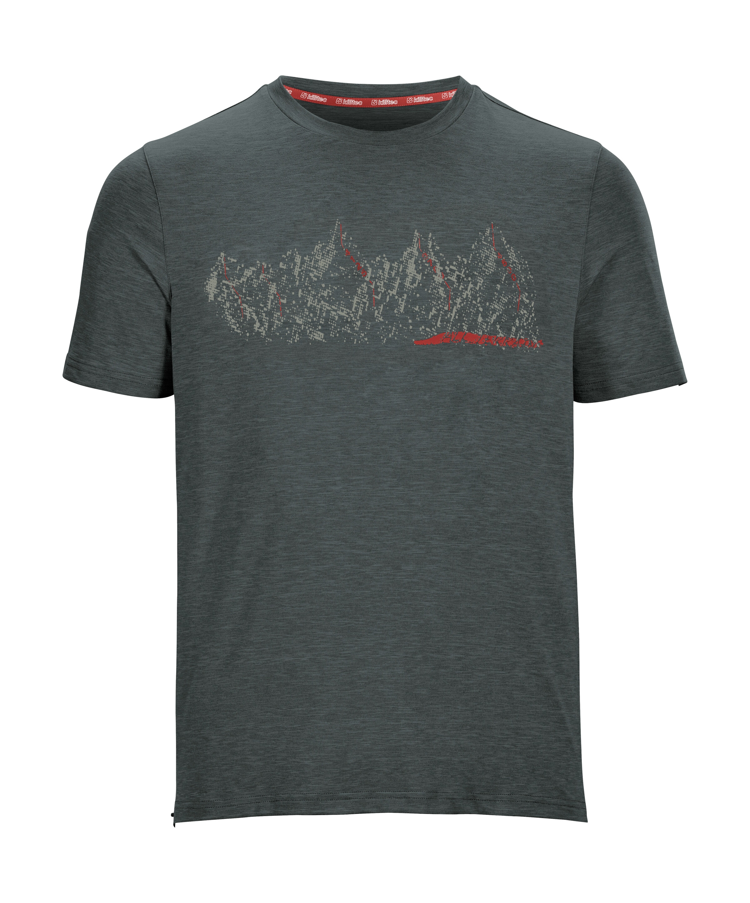 Image of Killtec T-Shirt "MN TSHRT C" Schnelltrocknendes Herren T-Shirt mit Berg-Print und Melange-Optik