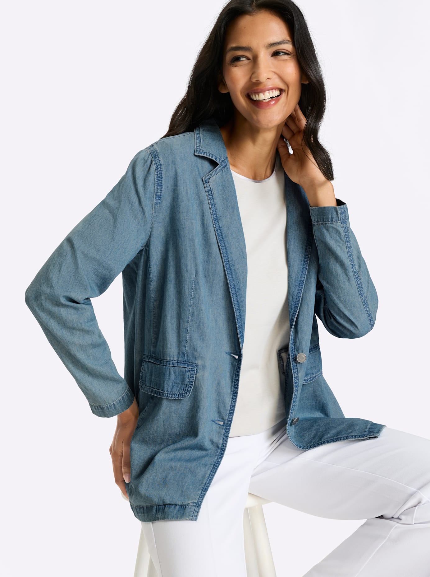 Classic Basics Veste en jean ohne Kapuze