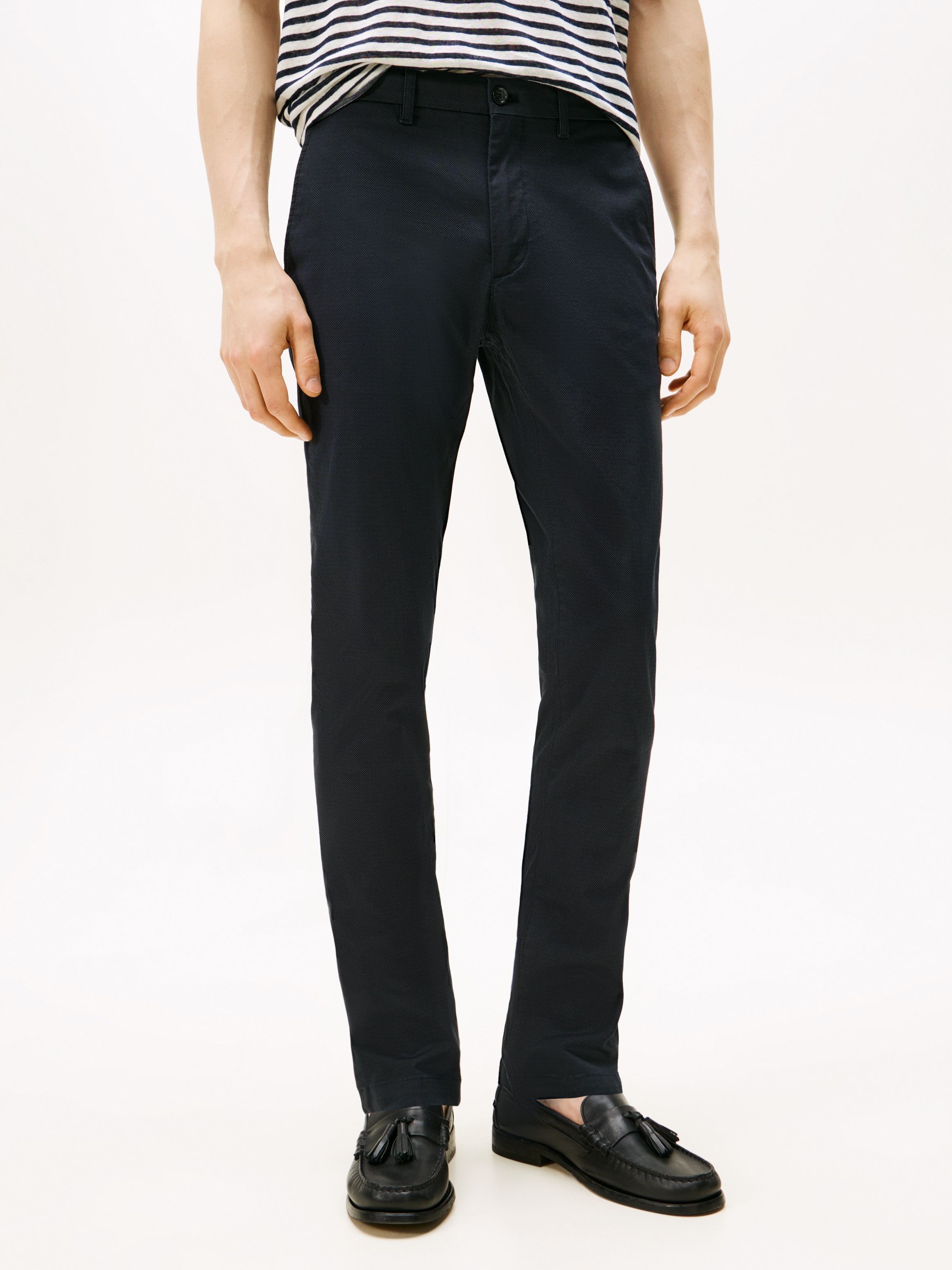 Image of Tommy Hilfiger Chinohose "BLEECKER PRINTED ST" Slim Fit, strukturierte Qualität