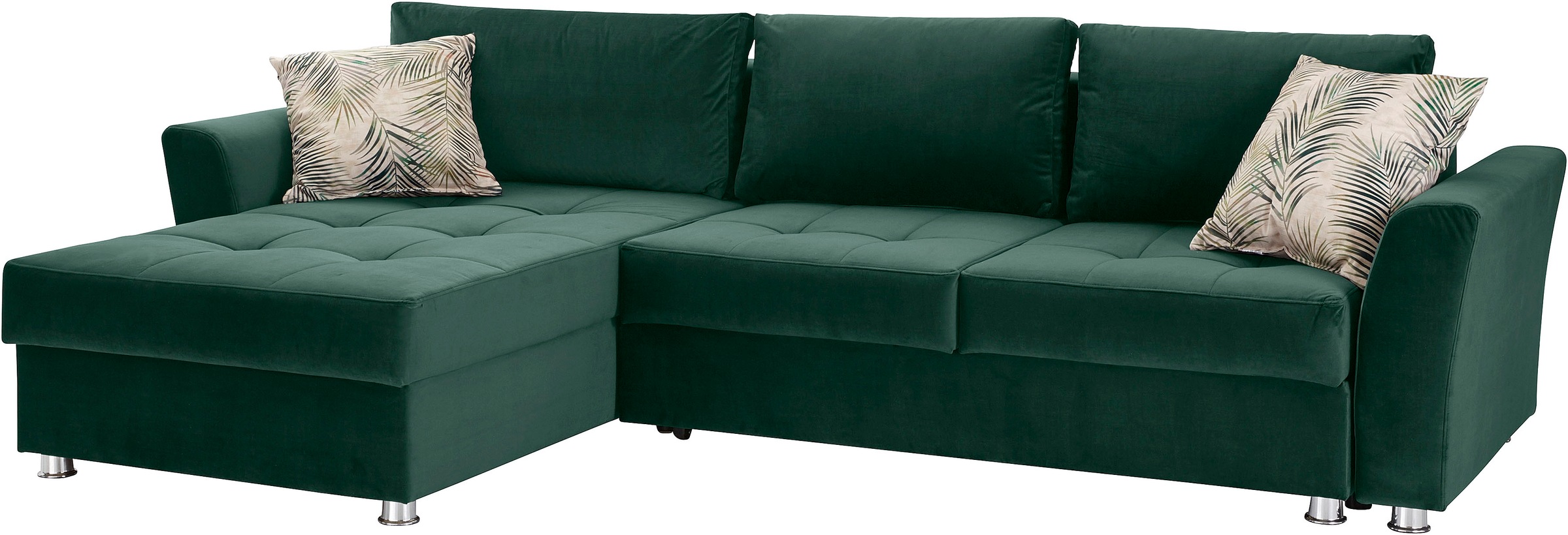 INOSIGN Ecksofa »Torben L-Form«, inkl.Bettfunktion und Bettkasten, Ottomane rechts/links montierbar