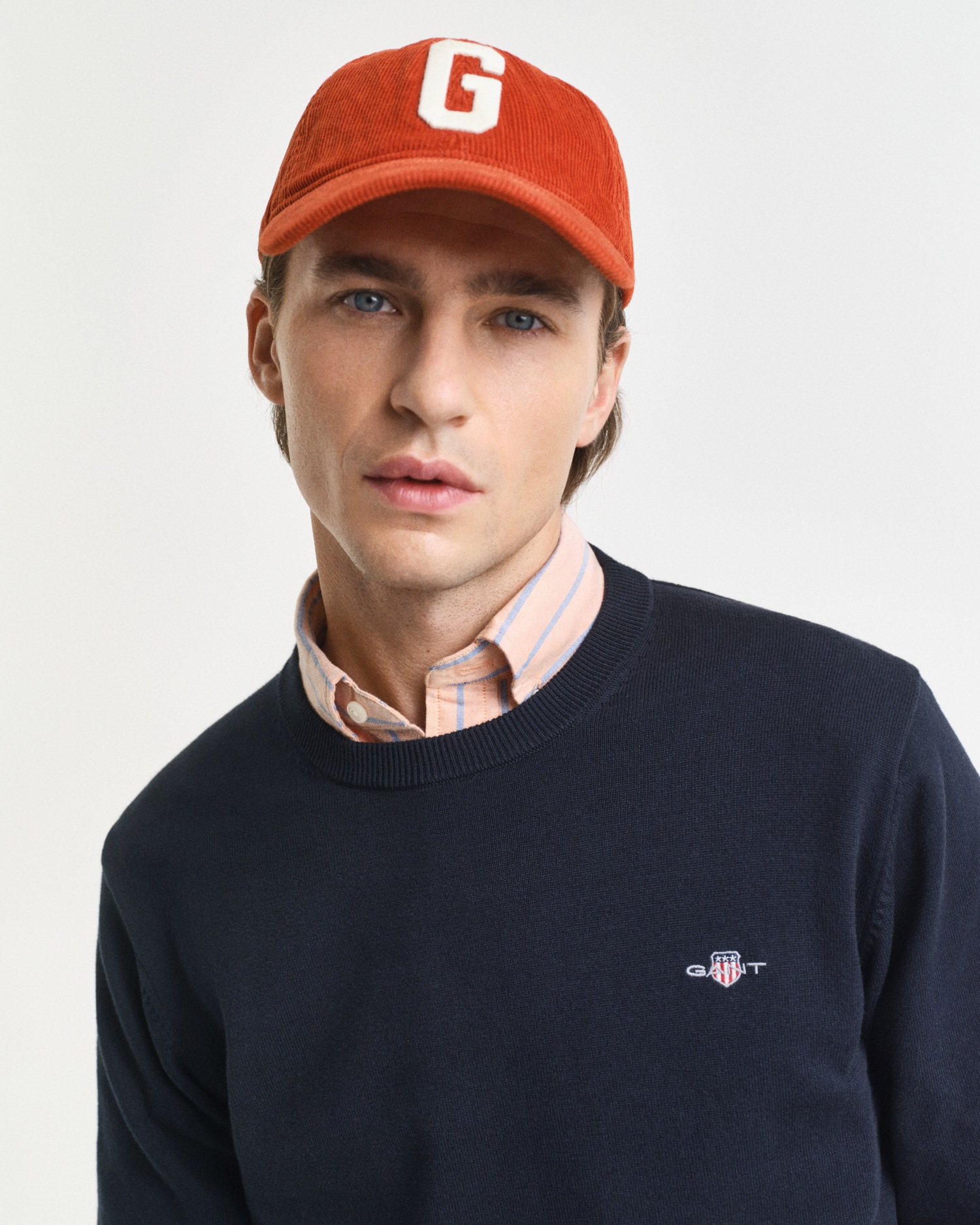 Gant Rundhalspullover »CLASSIC COTTON C-NECK« Premium Strickpullver aus weicher 100% Baumwolle, Übergangspullover