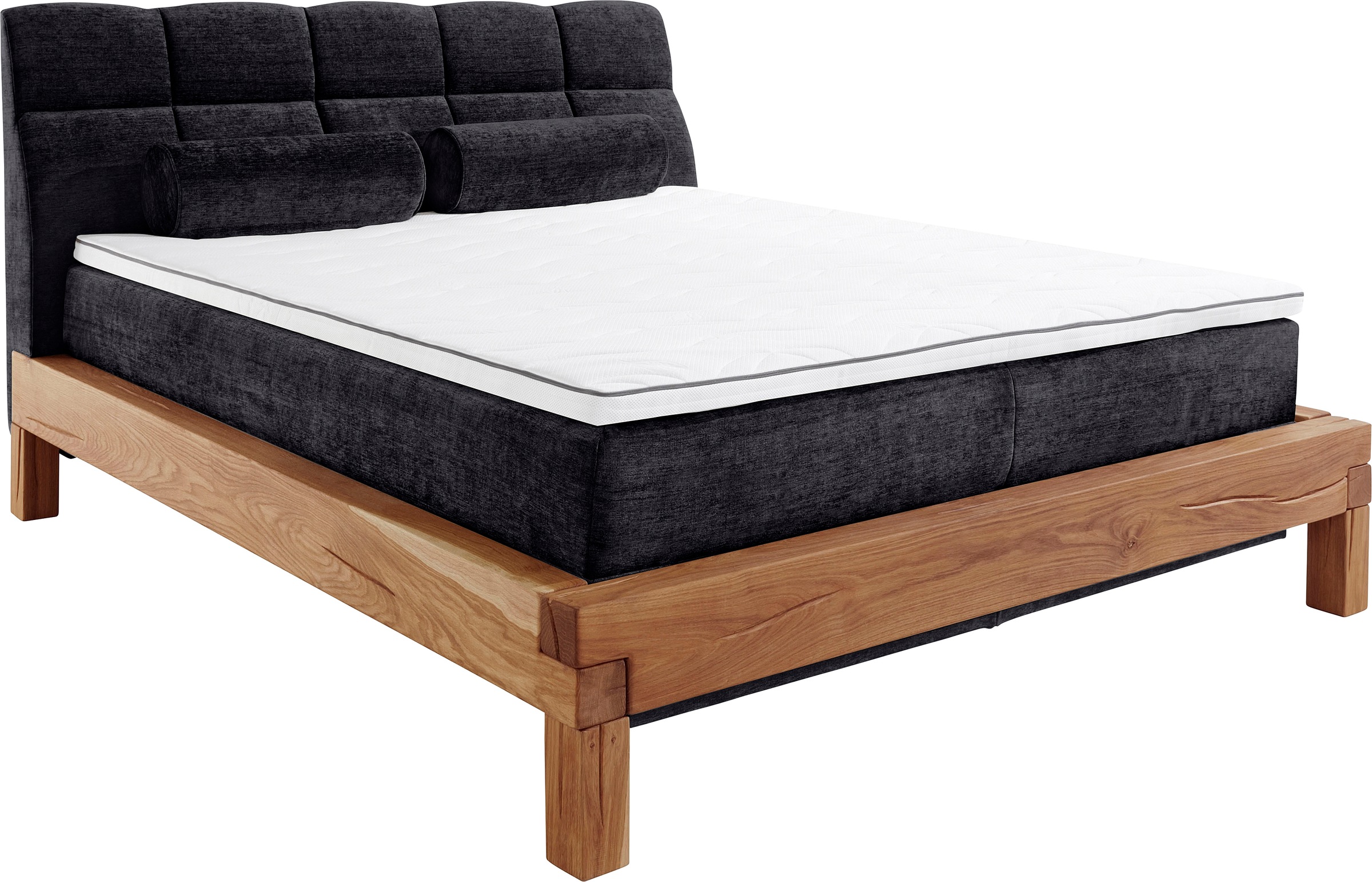 Home affaire Boxspringbett »Villads«, Liegefläche: 160/200 cm aus Balkeneiche, Inside-Boxspring-Unterbau