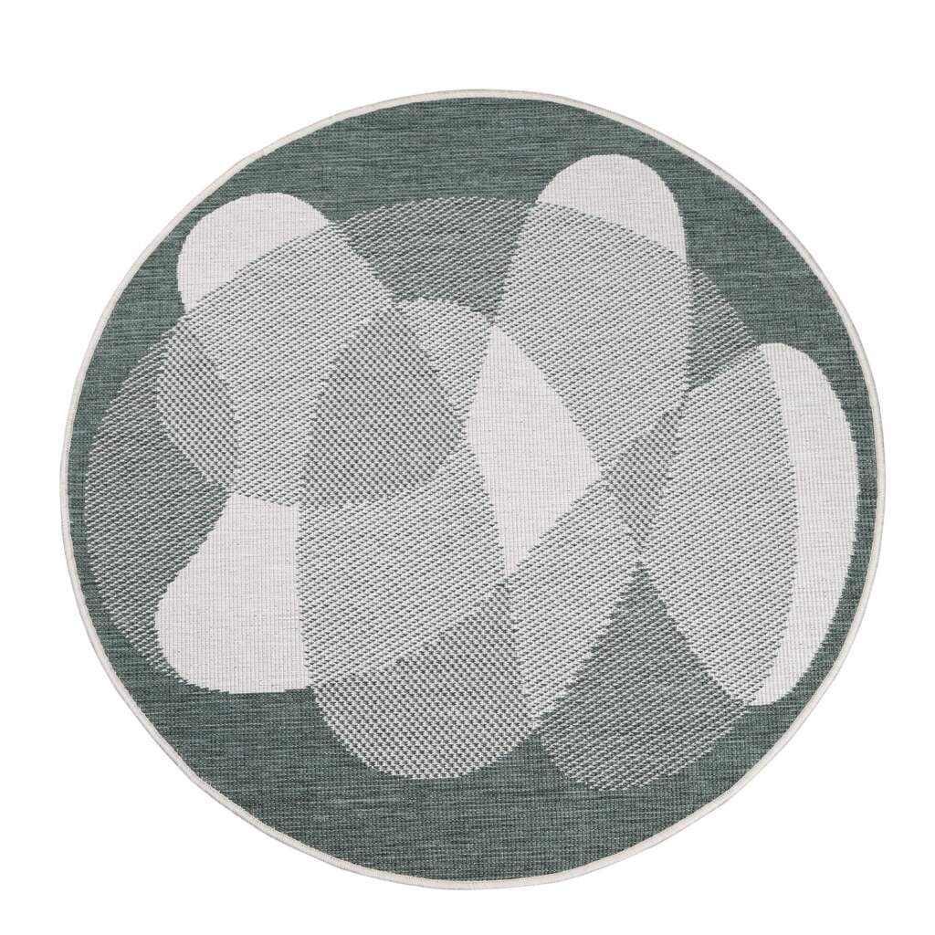 Carpet City Outdoorteppich »DUO RUG 5835« rund 5 mm Höhe Wendeteppich Wetterfest In- & Outdoor, Balkon, Terrasse, Wohnzimmer