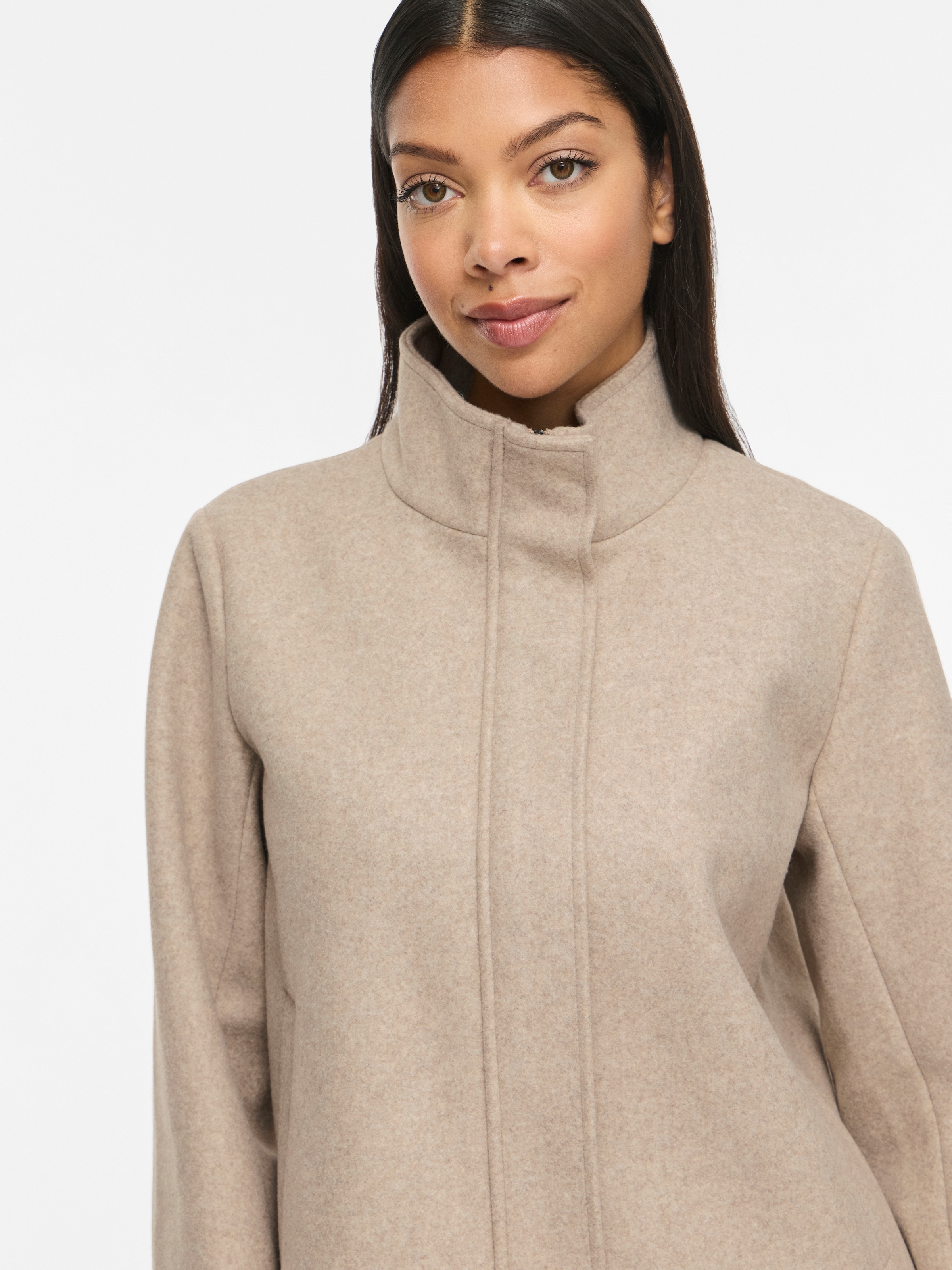 Vila Kurzjacke »VICLAUDIA L/S HIGH NECK SHORT JKT- NOOS« Kunstfaser