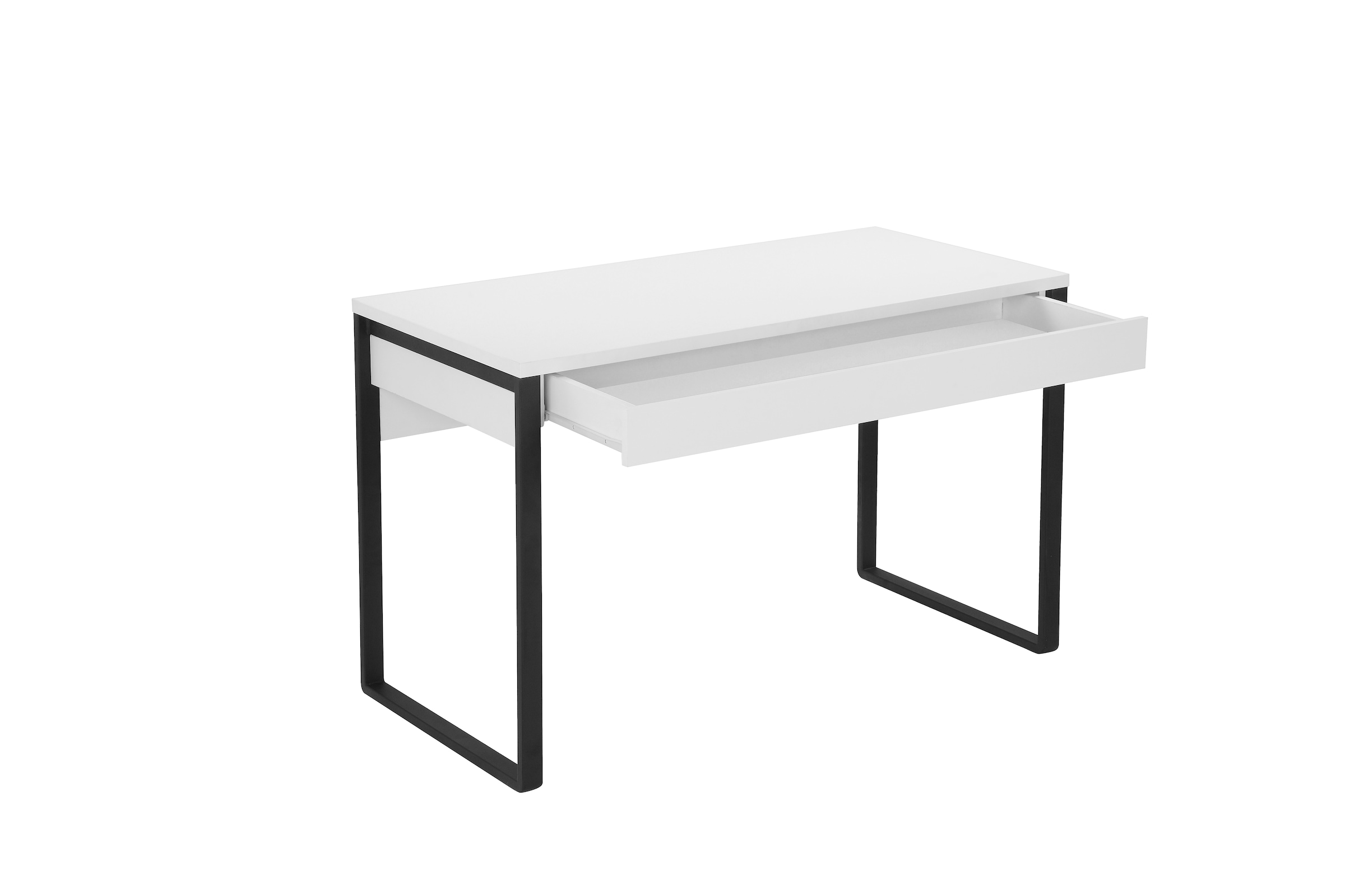 Places of Style Schreibtisch »Moid, Computertisch im modernen Design,«, Breite 120/140/160 cm, mit Metallbeinen & Schublade