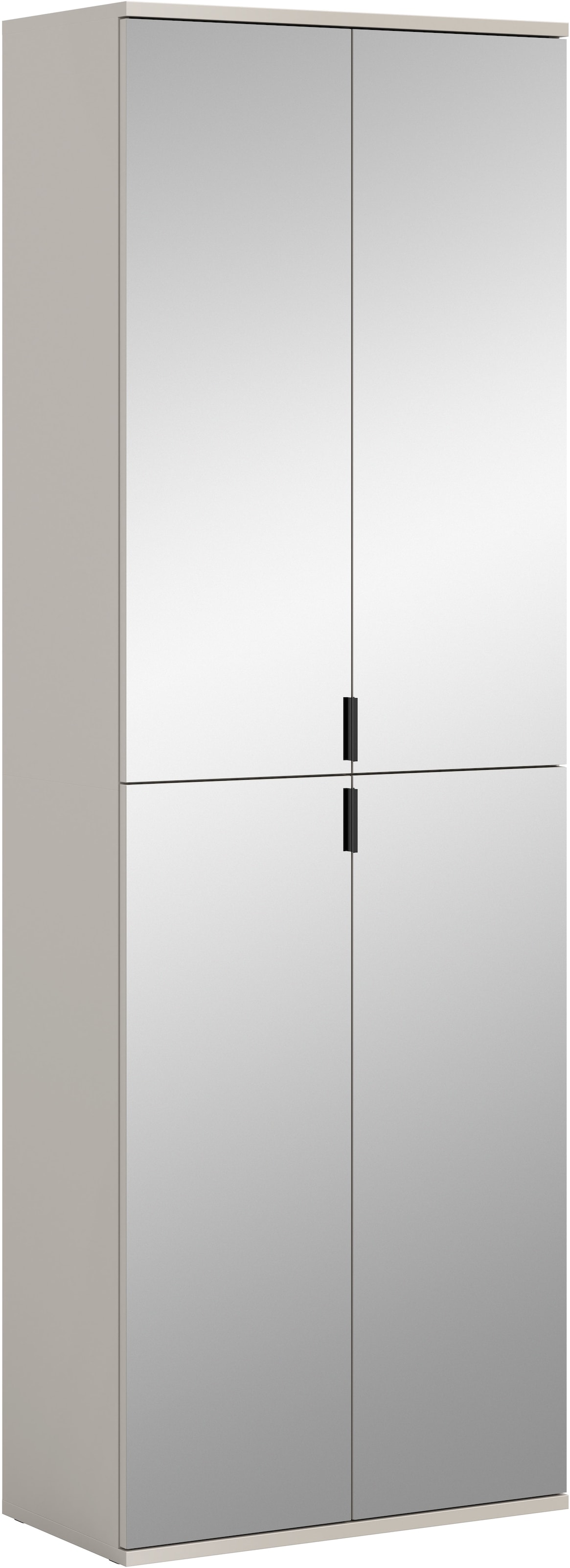 Image of Home affaire Schuhschrank "TRONDHEIM, Höhe 193 cm, 4 Spiegeltüren, 9 Fächer, 7 Einlegeböden" inkl. ausziehbarer Kleiderstange, in verschiedenen Farben erhältlich, Schrank, Hochschramk, Mehrzweckschrank, Universalschrank, Flur, Diele