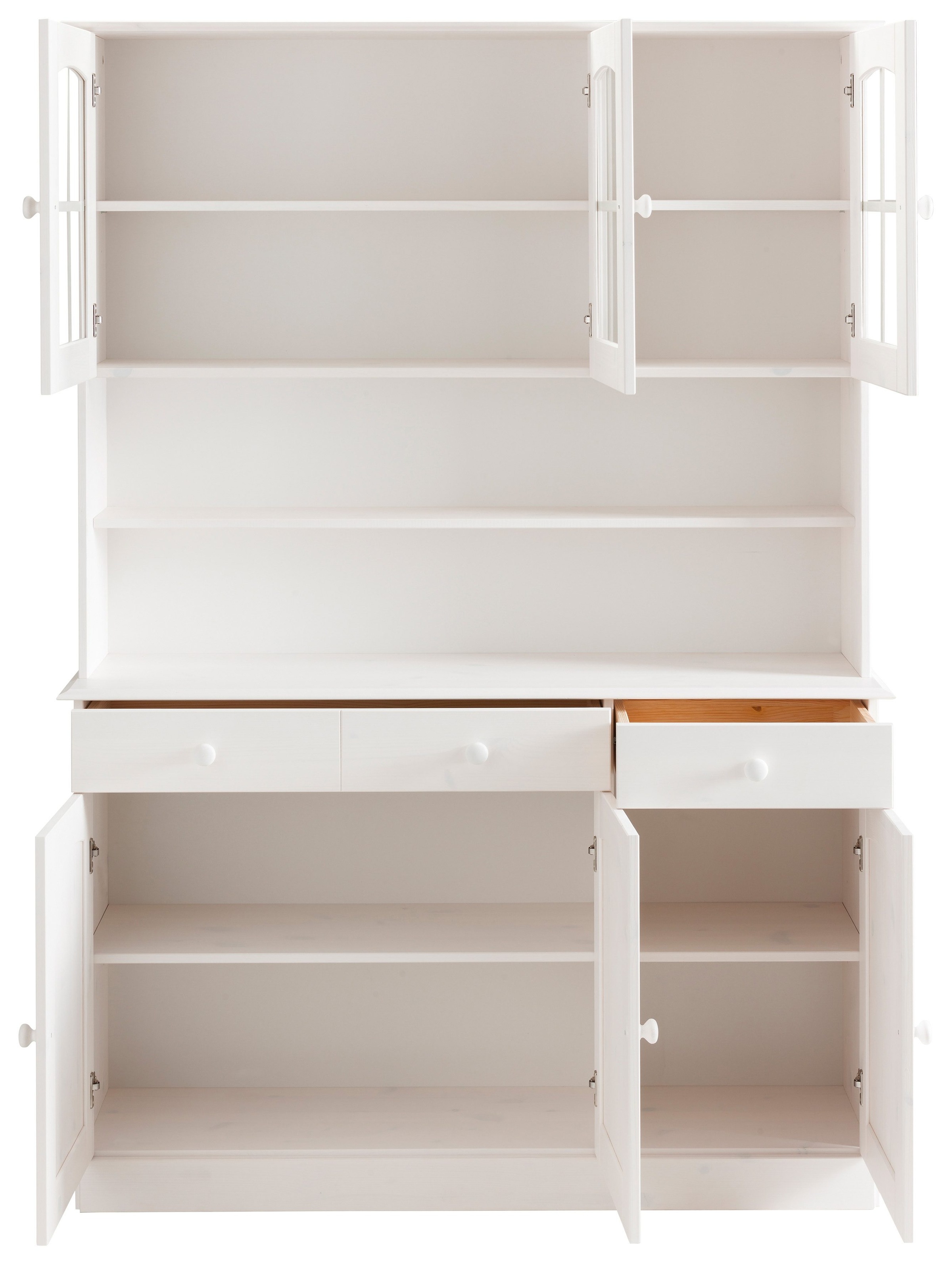 Home affaire Buffet »Sylt«, Breite 122 cm, oben 3 Glastüren