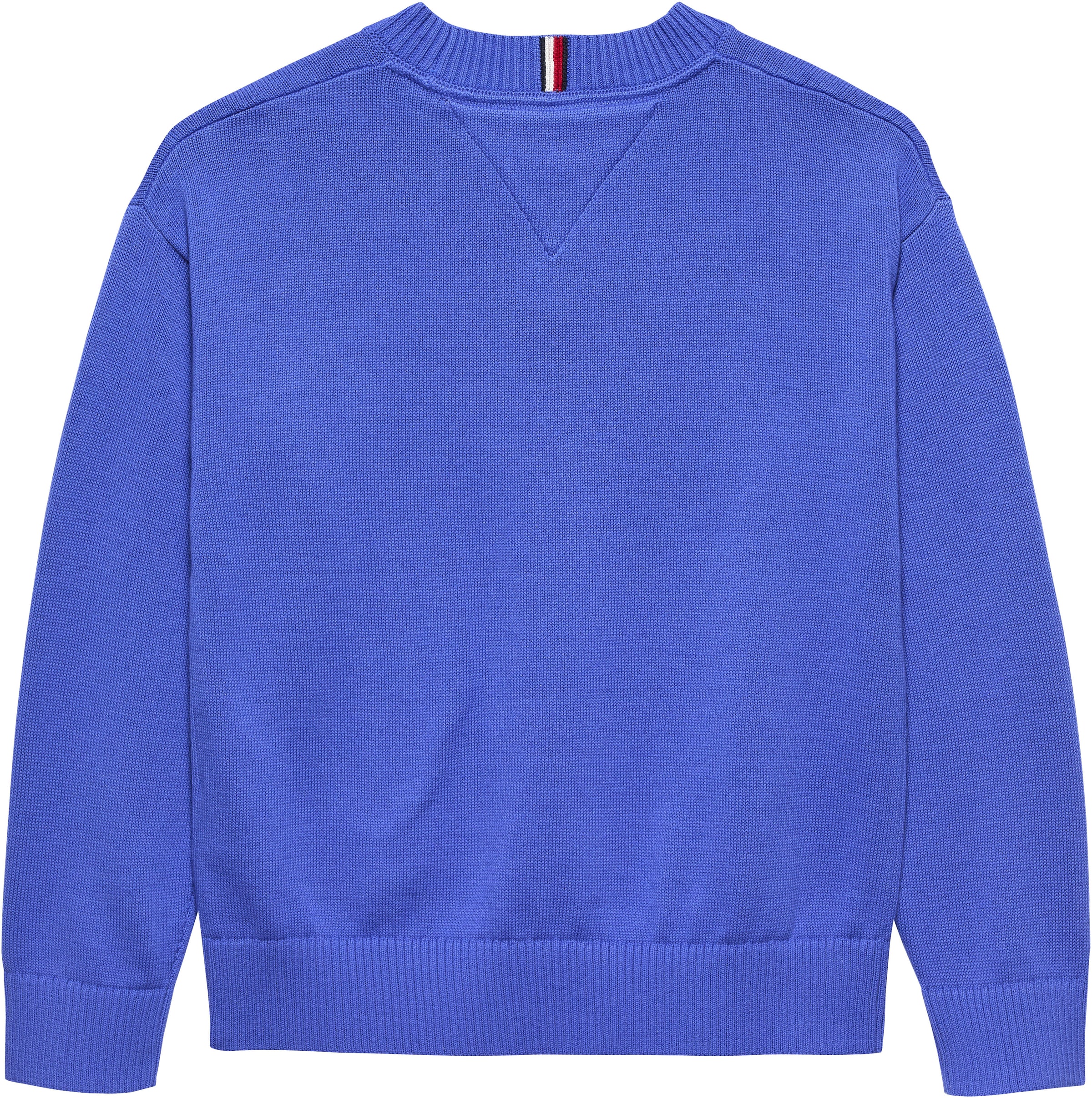 Tommy Hilfiger Pull en tricot »WAVY FLAG SWEATER LS« Enfants jusqu’à 16 ans, col rond