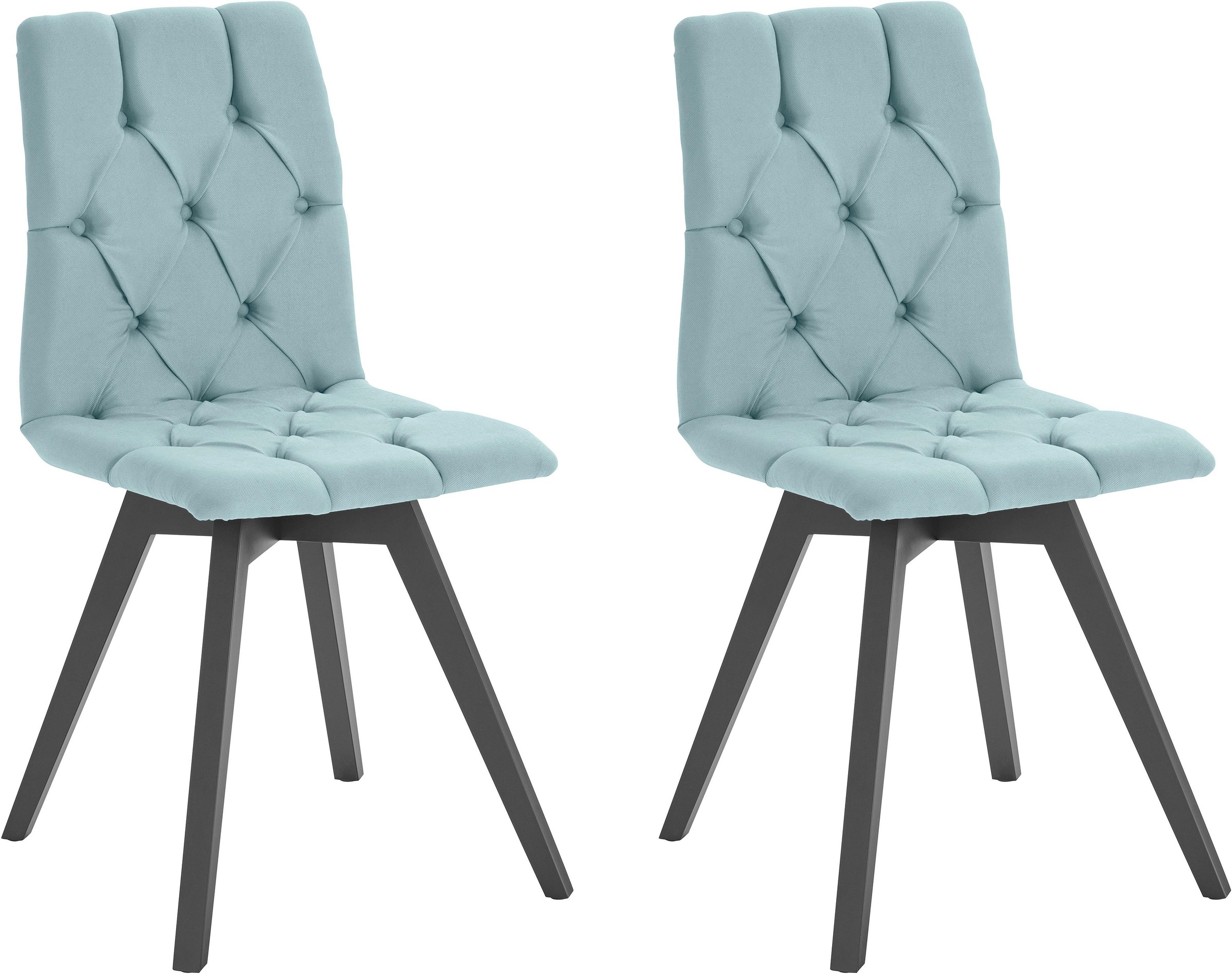 andas 4-Fussstuhl »Melania«, (Set), 2 St., Struktur fein, mit Knopfsteppung (2er-Set) kaufen