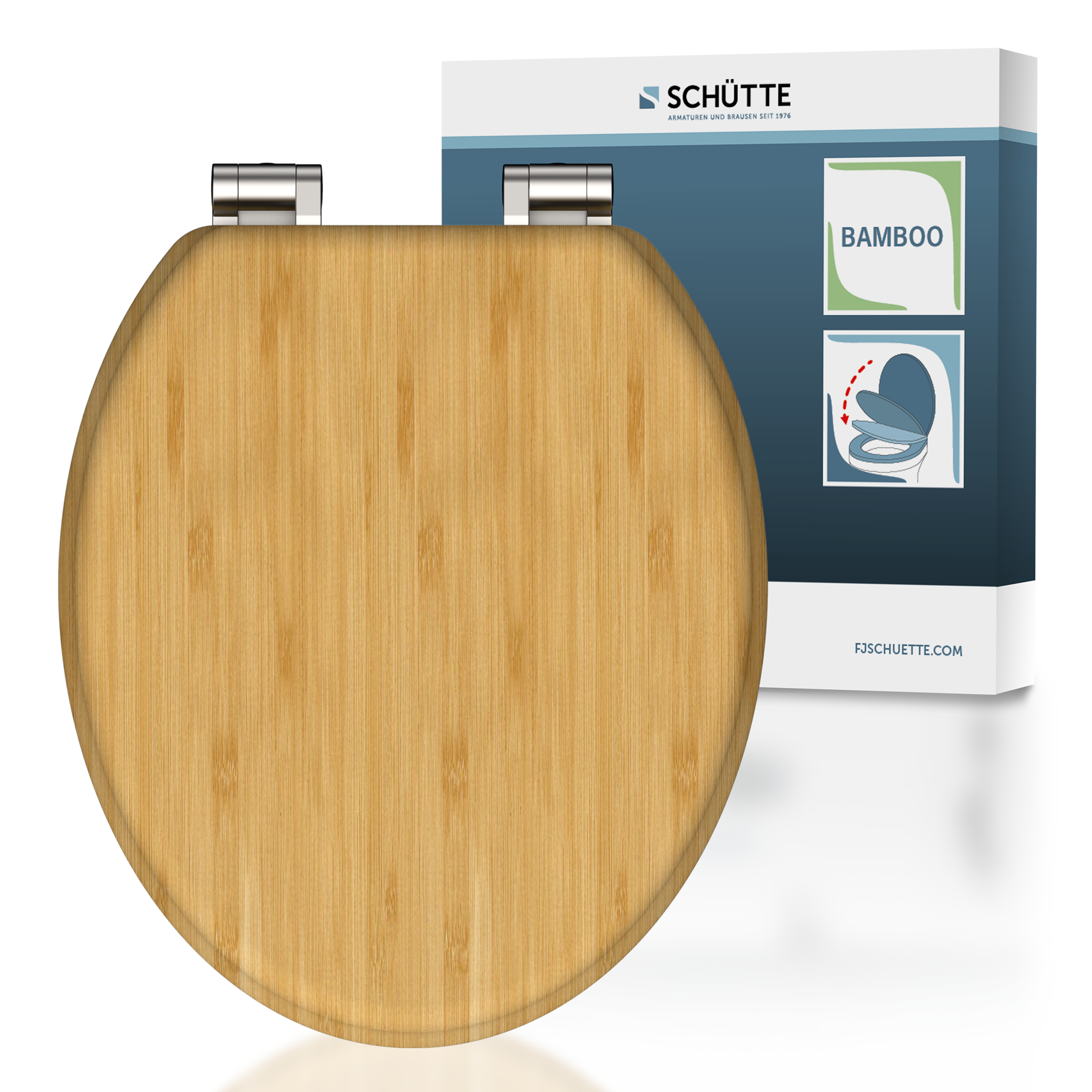 Image of Schütte WC-Sitz "Bambus" 1 Stk. tlg. bruchsicher und kratzfest, Absenkautomatik, Standardmass